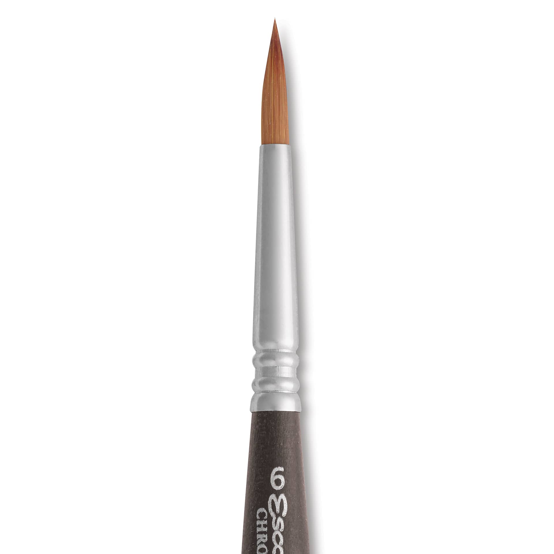 Escoda Chronos Synthetic Blend Travel Brush - Round, Size 6, close-up of the brush Escoda Chronos Synthetic Blend Travel Brush - Round, Size 6, close-up of the brush