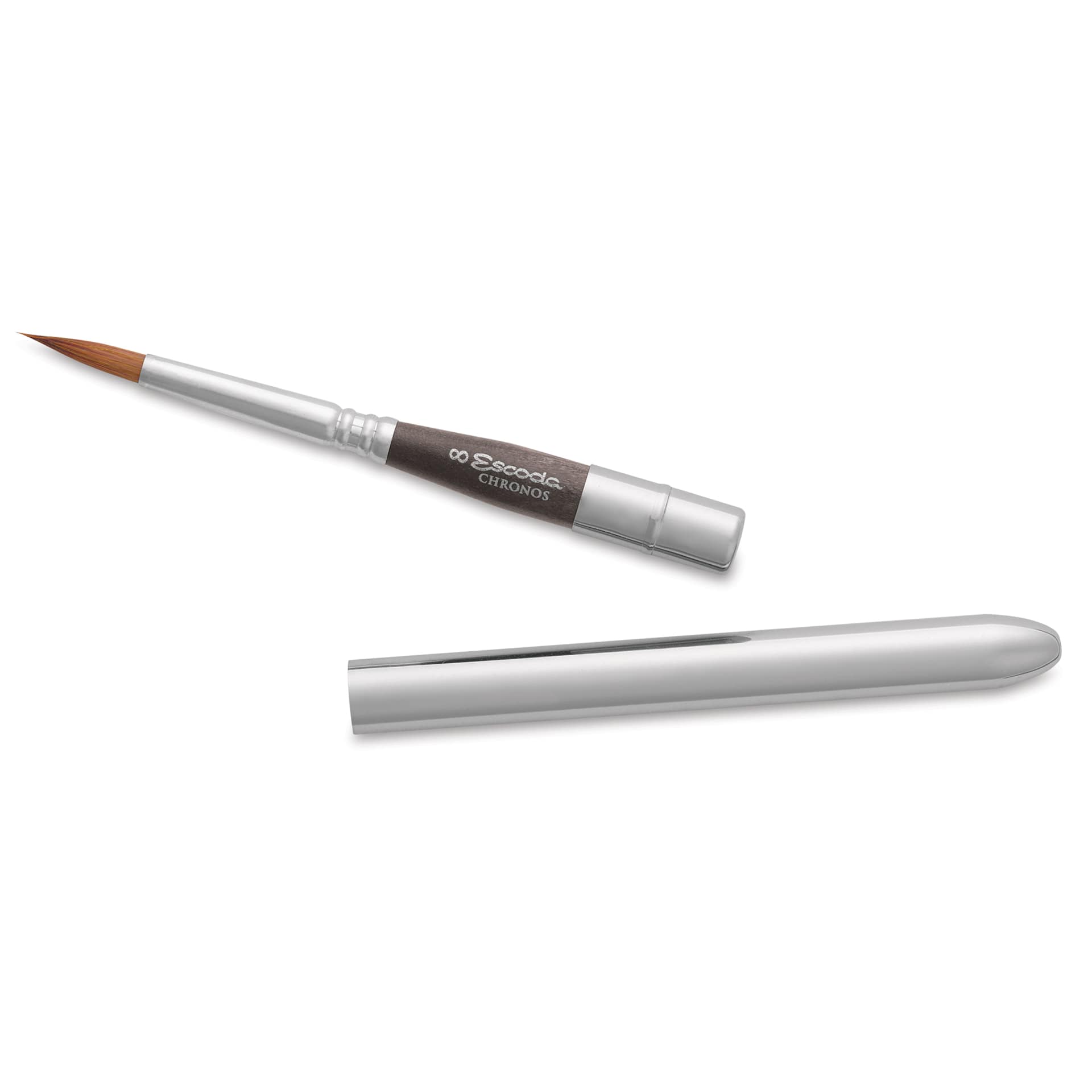Escoda Chronos Synthetic Blend Travel Brush - Round, Size 8, handle separated from the brush Escoda Chronos Synthetic Blend Travel Brush - Round, Size 8, handle separated from the brush