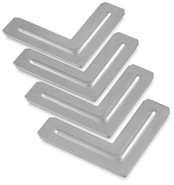 Best Pro-Bar System - Set of 4 Steel Corners for Stretcher Bar shown