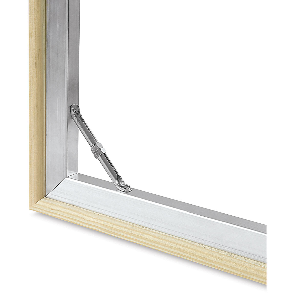 Best Pro-Bar System - Corner of frame after adjustment to metal corner key showing perfect fit