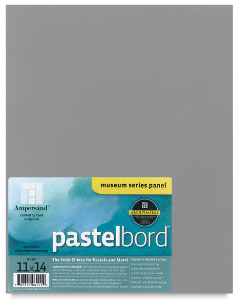 Ampersand Pastelbord - Gray panel shown with label Ampersand Pastelbord - Gray panel shown with label