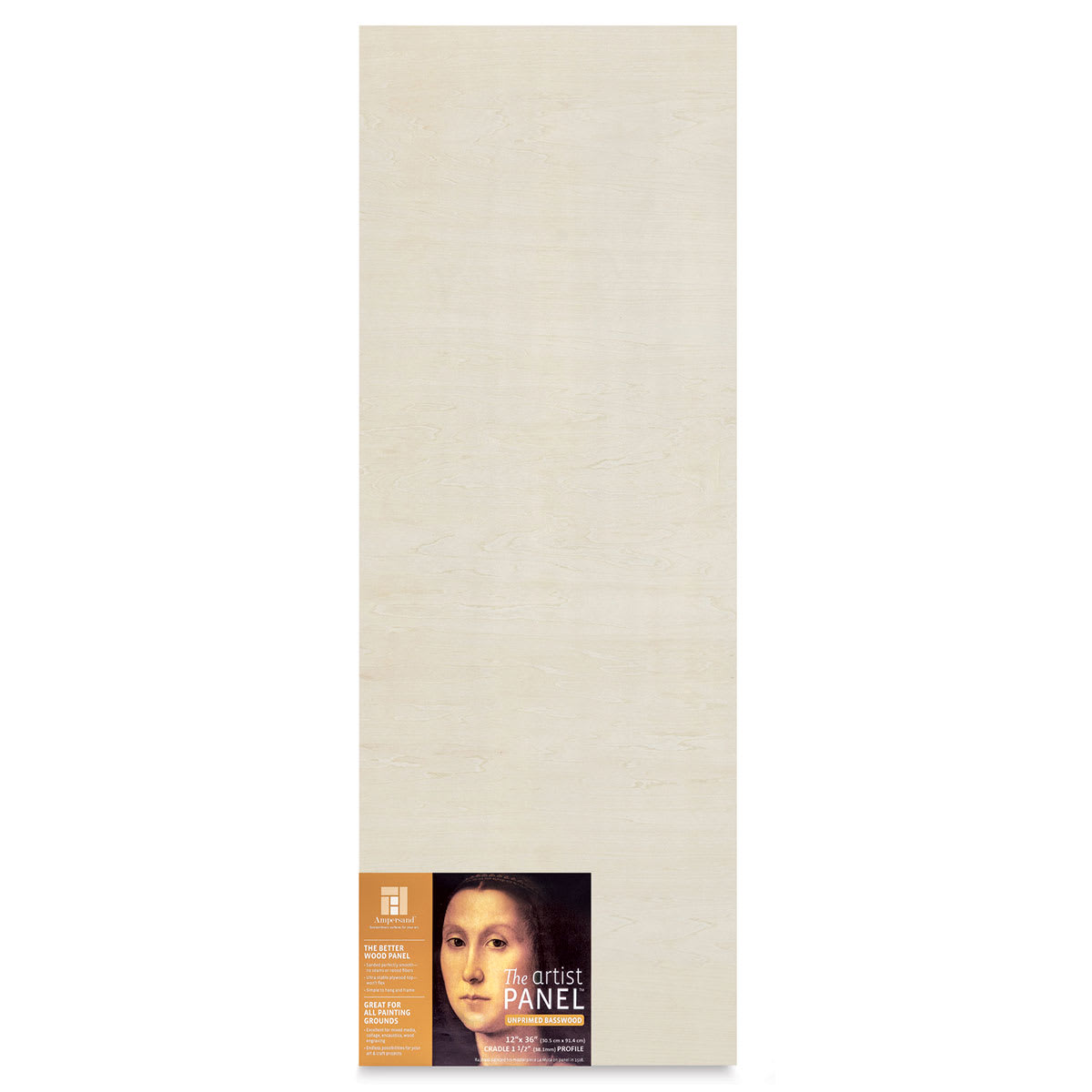 Ampersand Value Series Artist Wood Panel - 12" x 36", 1-1/2" Cradle