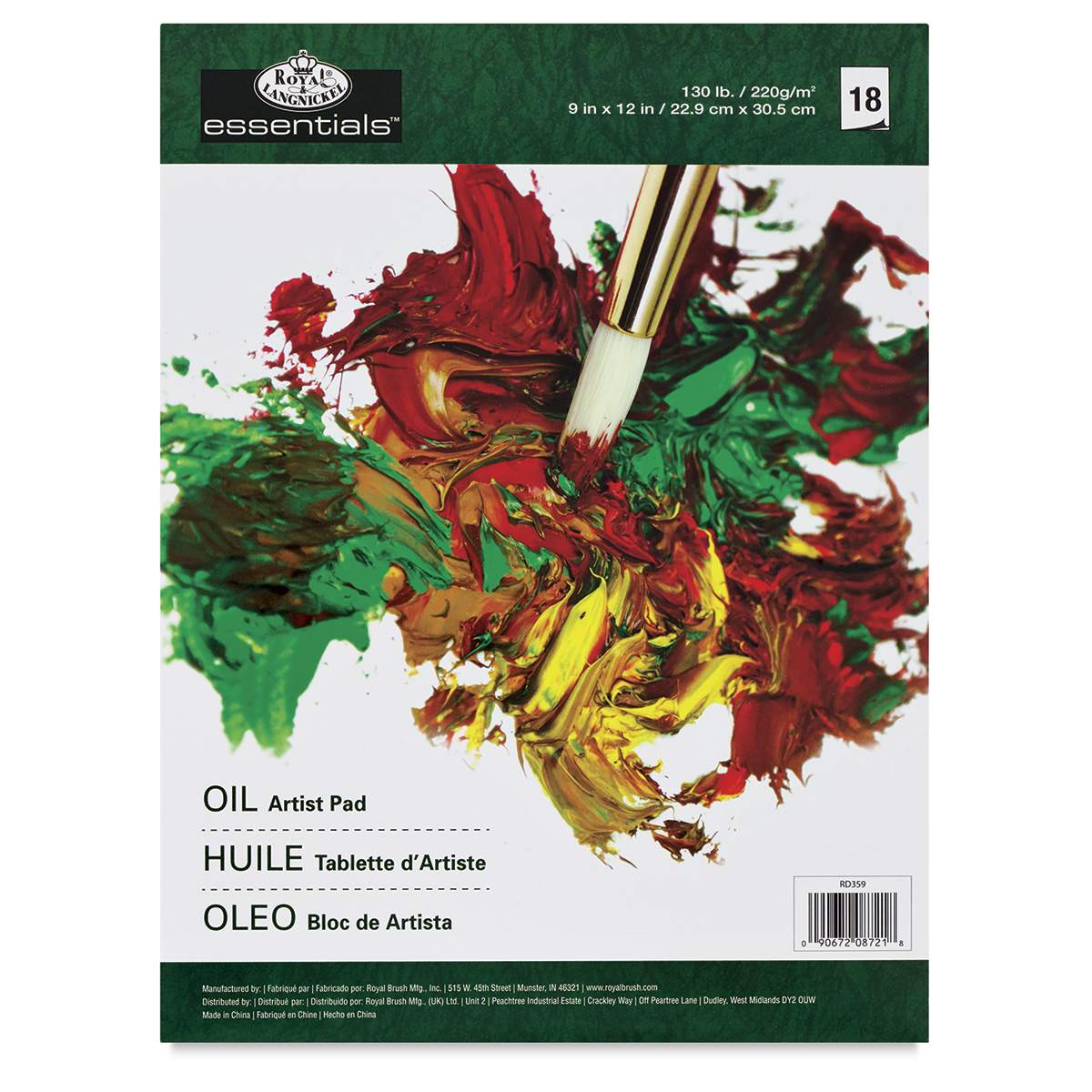 Royal & Langnickel Oil Artist Pads - Front cover of Pad
