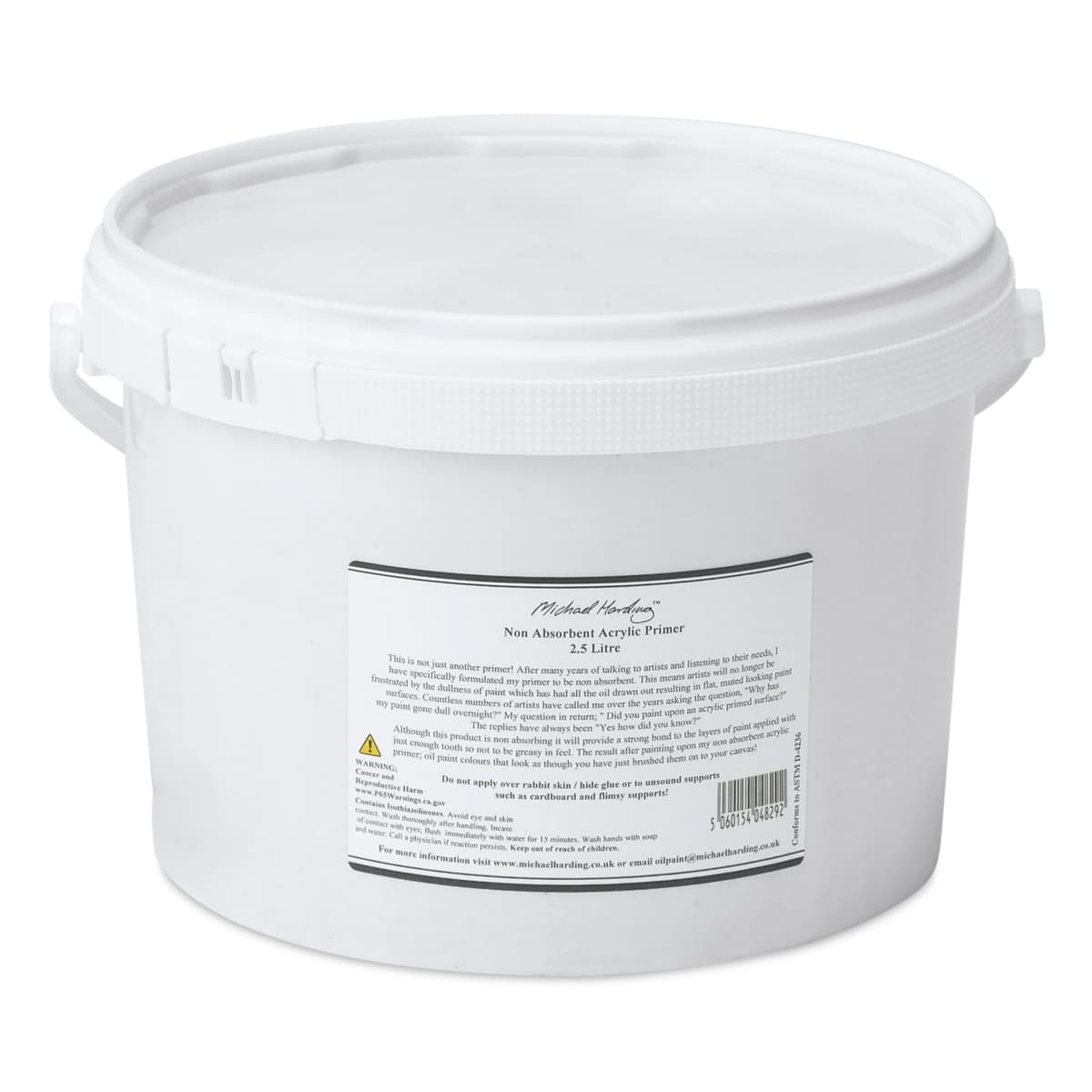 Michael Harding Non-Absorbent Acrylic Primer - Black, 2.5 Liter, Bucket - back