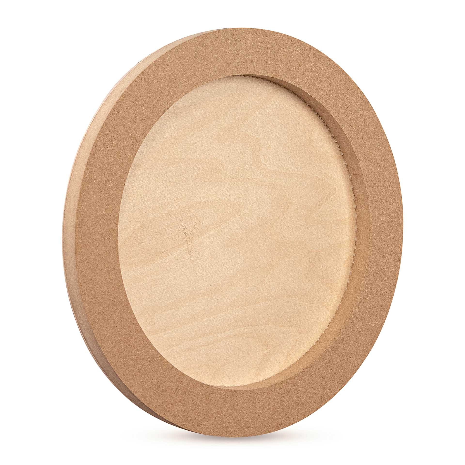 American Easel Cradled Round Birch Painting Panel - 14" Dia. x 7/8" D (Back, Angled view) American Easel Cradled Round Birch Painting Panel - 14" Dia. x 7/8" D (Back, Angled view)