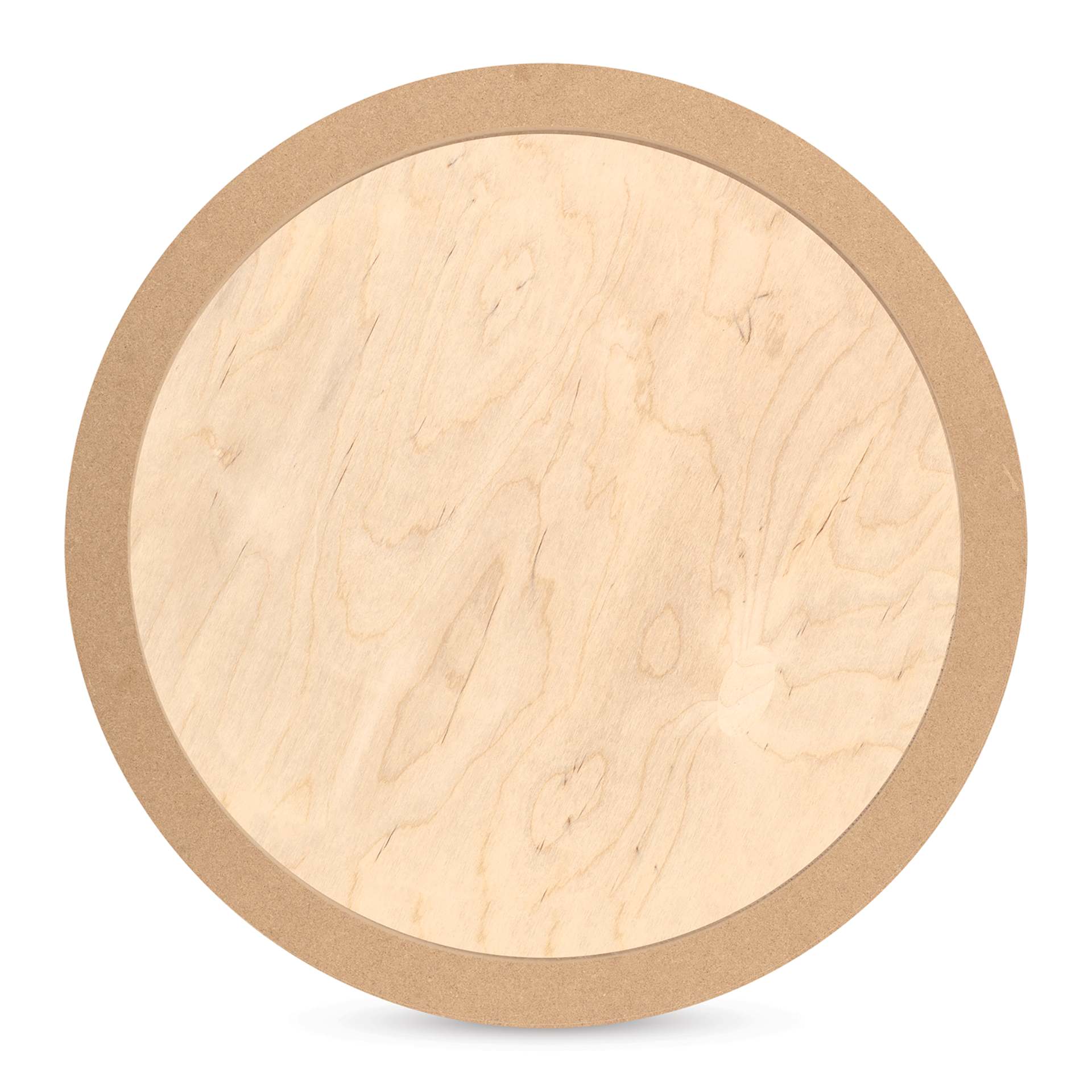 American Easel Cradled Round Birch Painting Panel - 24" Dia. x 7/8" D (Back)