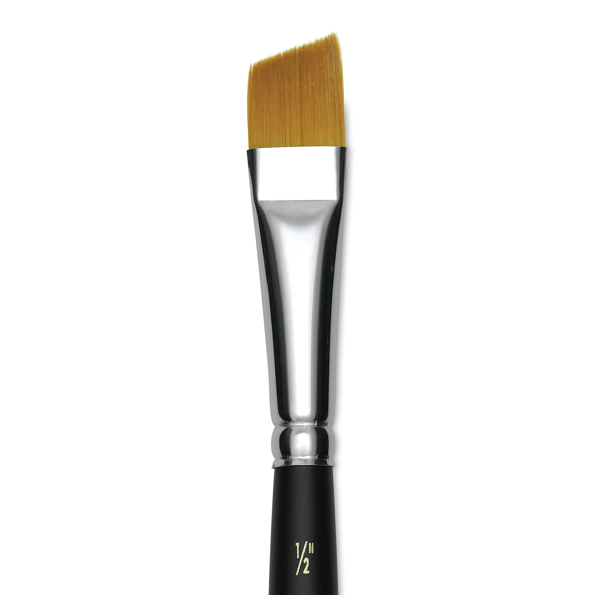 Blick Masterstroke Golden Taklon Brush - Angle Shader, Short Handle, Size 1/2" (close-up)