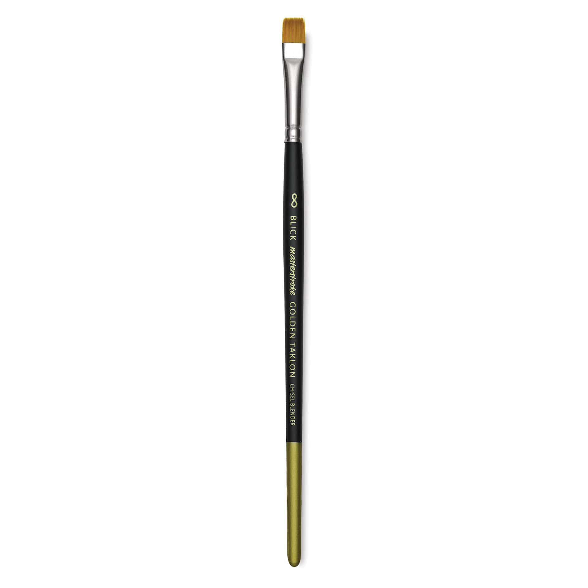 Blick Masterstroke Golden Taklon Brush - Chisel Blender, Short Handle, Size 8