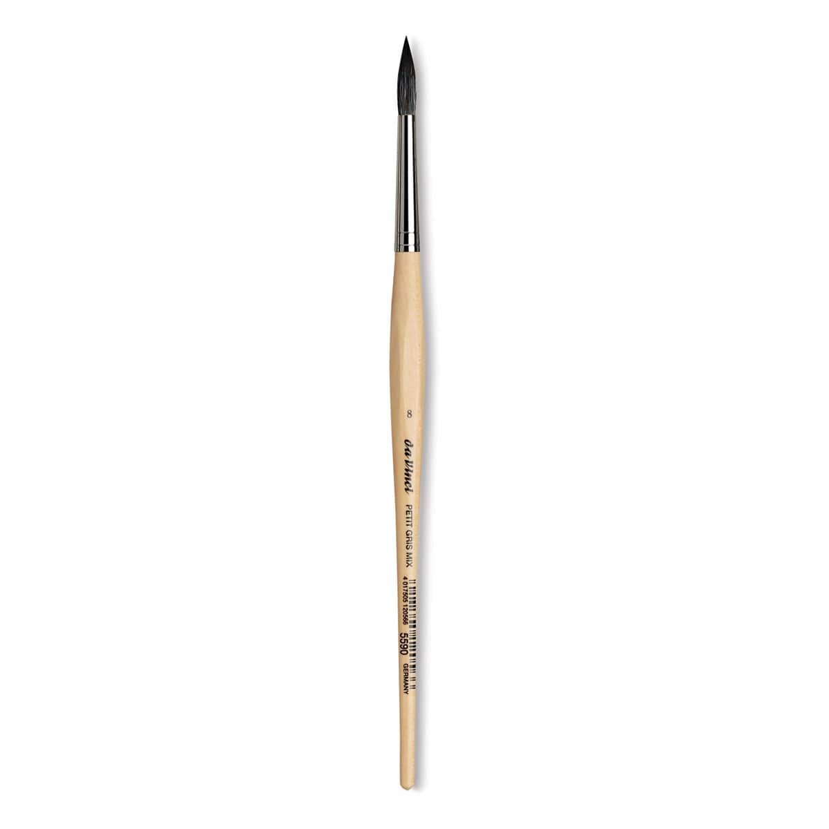 Da Vinci Petit Gris Pur Blue Squirrel Brush - Round, Short Handle, Size 8