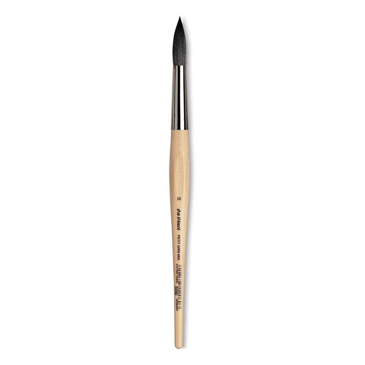 Da Vinci Petit Gris Pur Blue Squirrel Brush - Round, Short Handle, Size 16