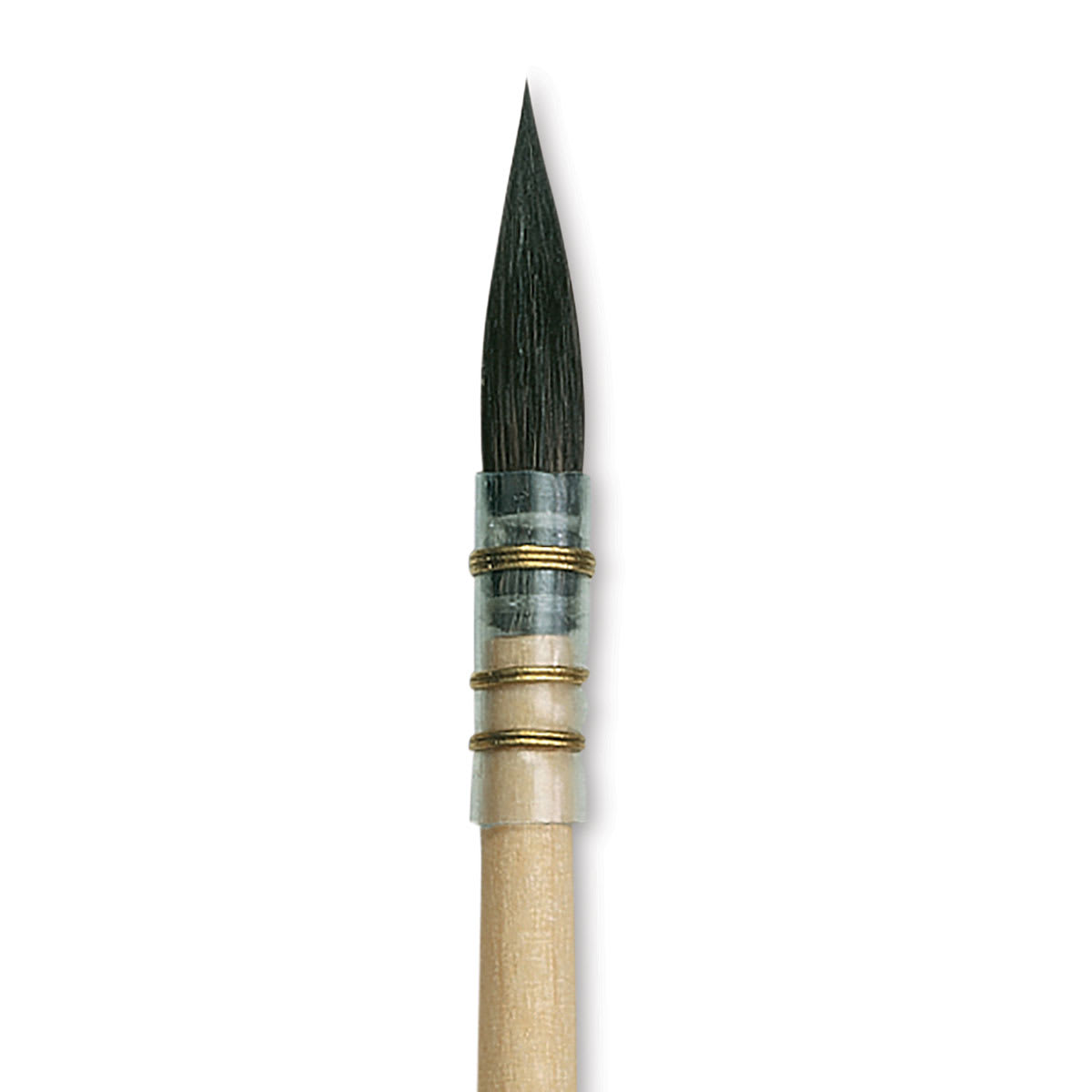 Da Vinci Petit Gris Pur Blue Squirrel Brush - Quill, Short Handle, 2/0 close up