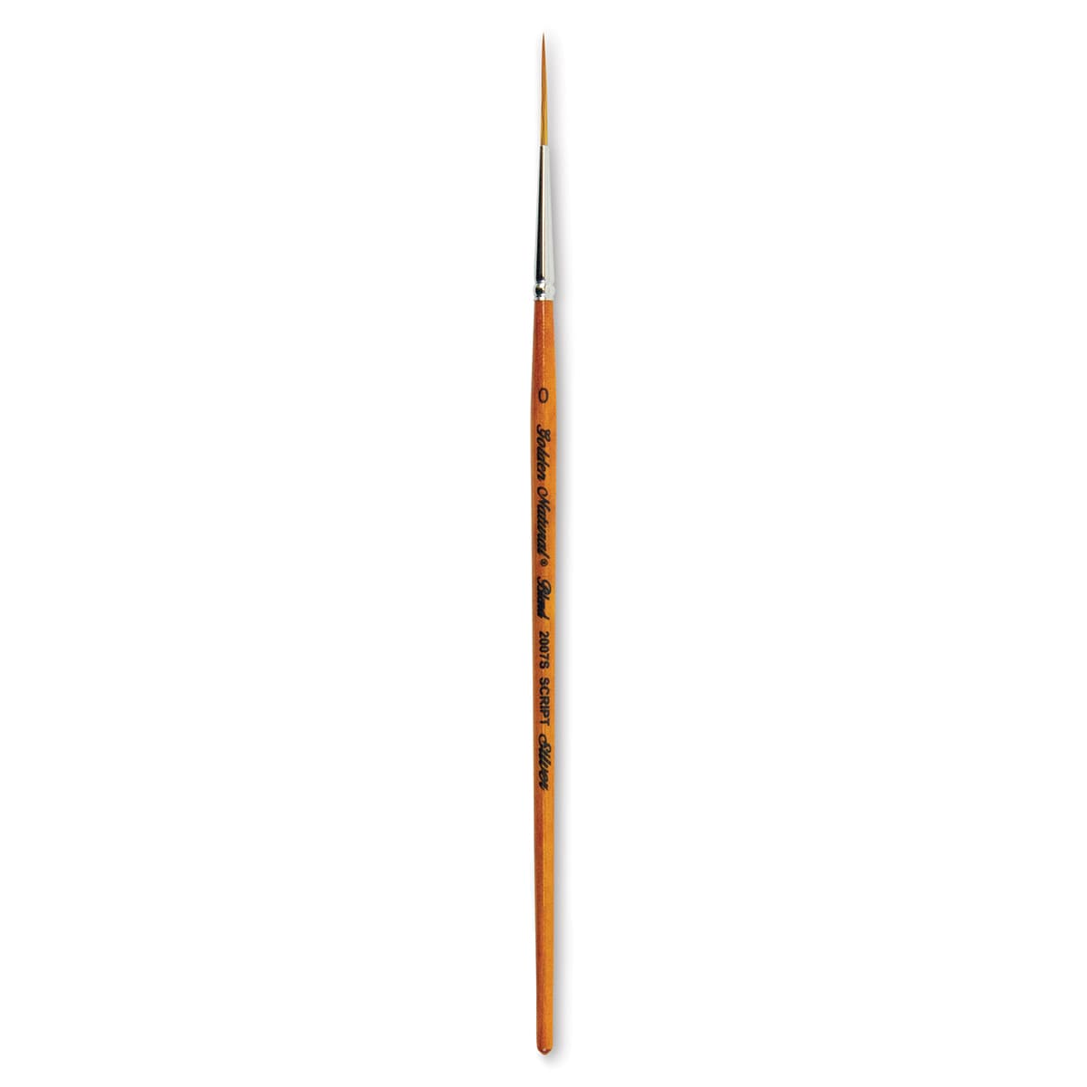 Silver Brush Golden Natural Brush - Script Liner, Short Handle, Size 0