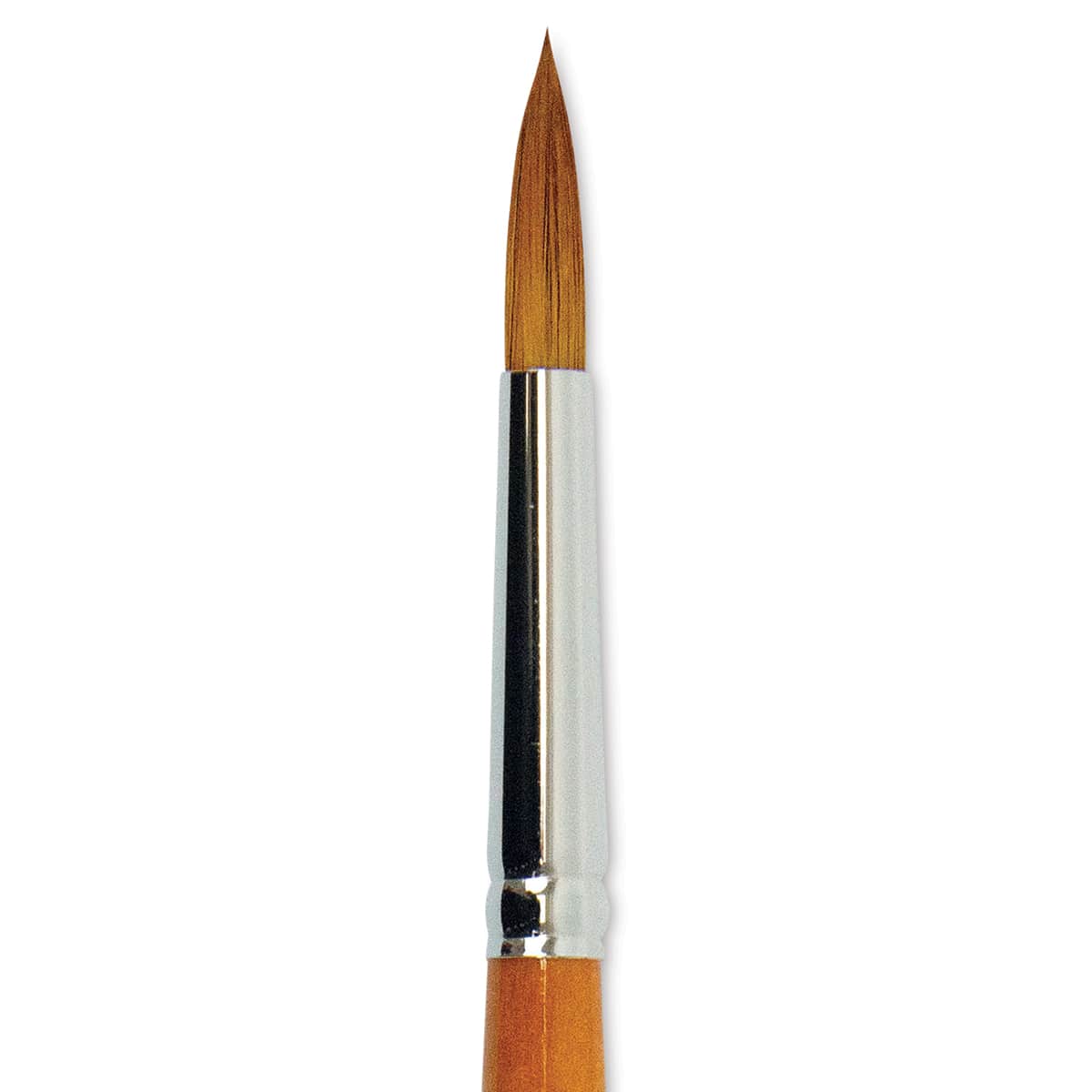 Silver Brush Golden Natural Brush - Round, Short Handle, Size 10 close up