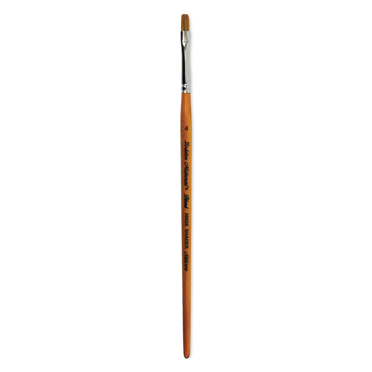 Silver Brush Golden Natural Brush - Shader, Short Handle, Size 4