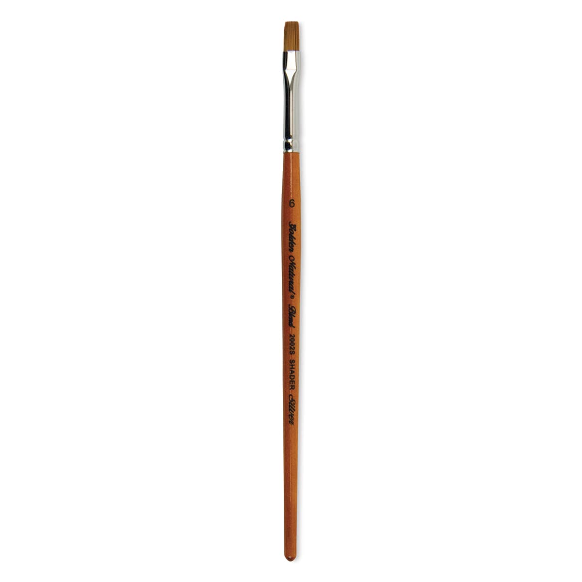 Silver Brush Golden Natural Brush - Shader, Short Handle, Size 6
