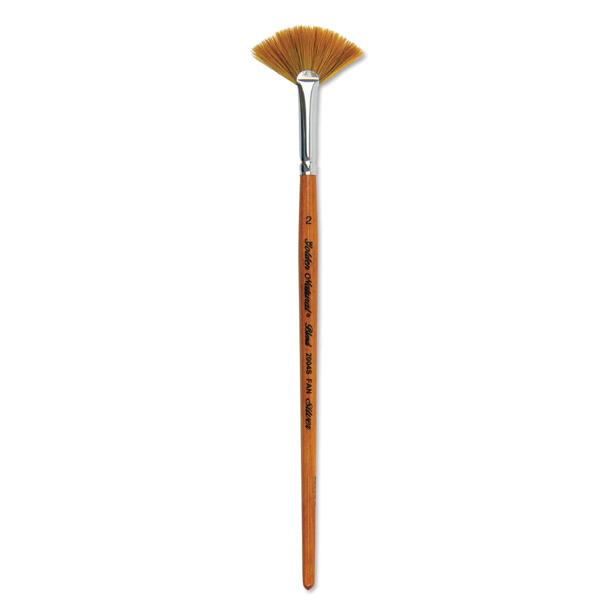 Silver Brush Golden Natural Brush - Fan, Short Handle, Size 2