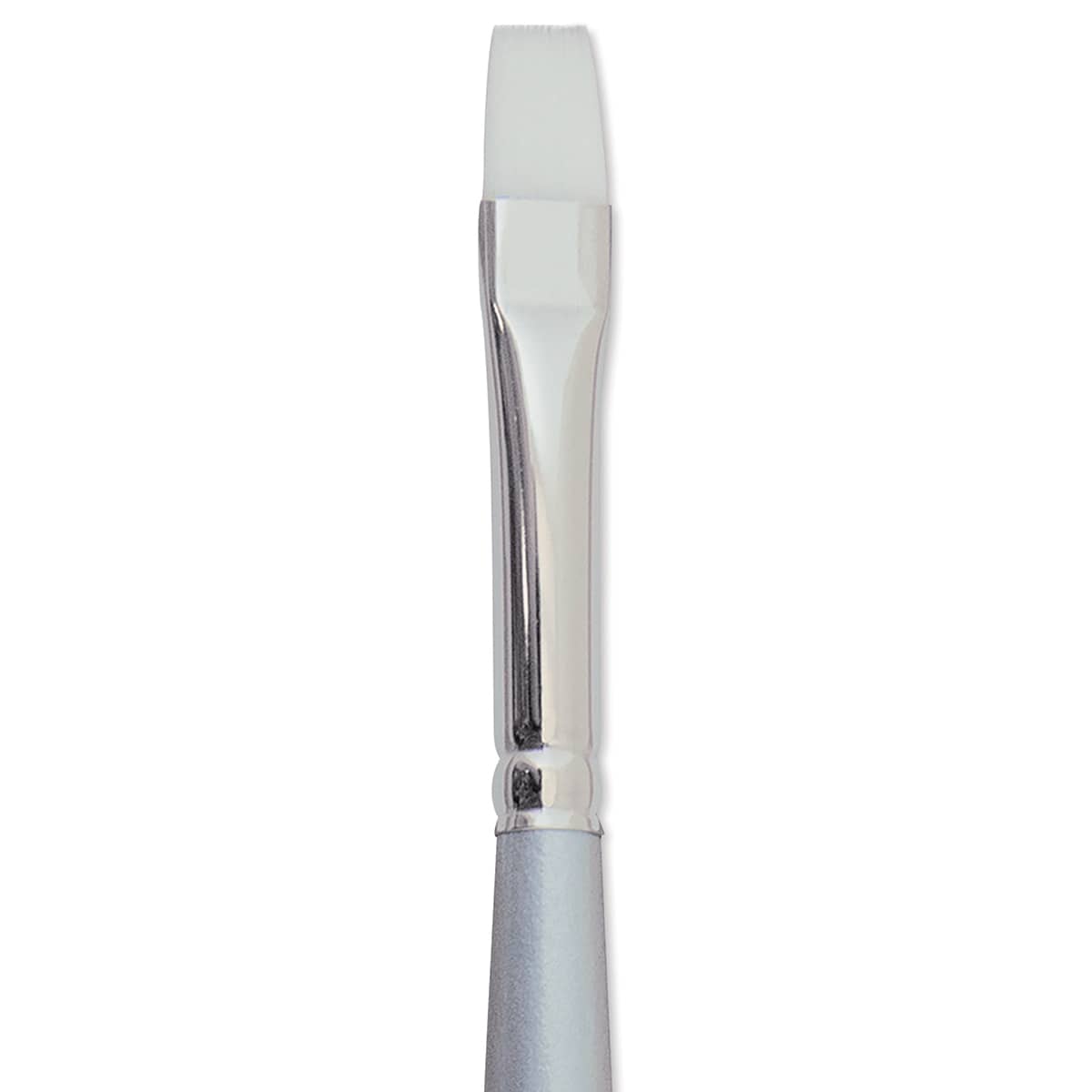 Silver Brush Silverwhite Synthetic Brush - Bright, Short Handle, Size 8 close up