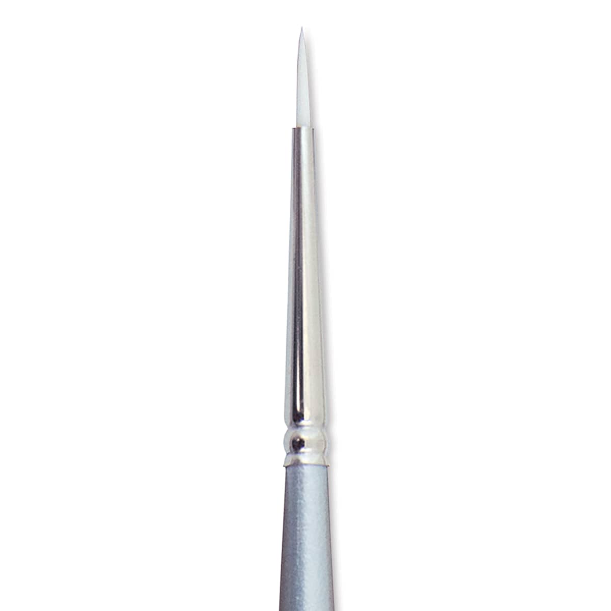 Silver Brush Silverwhite Synthetic Brush - Round, Short Handle, Size 0 close up