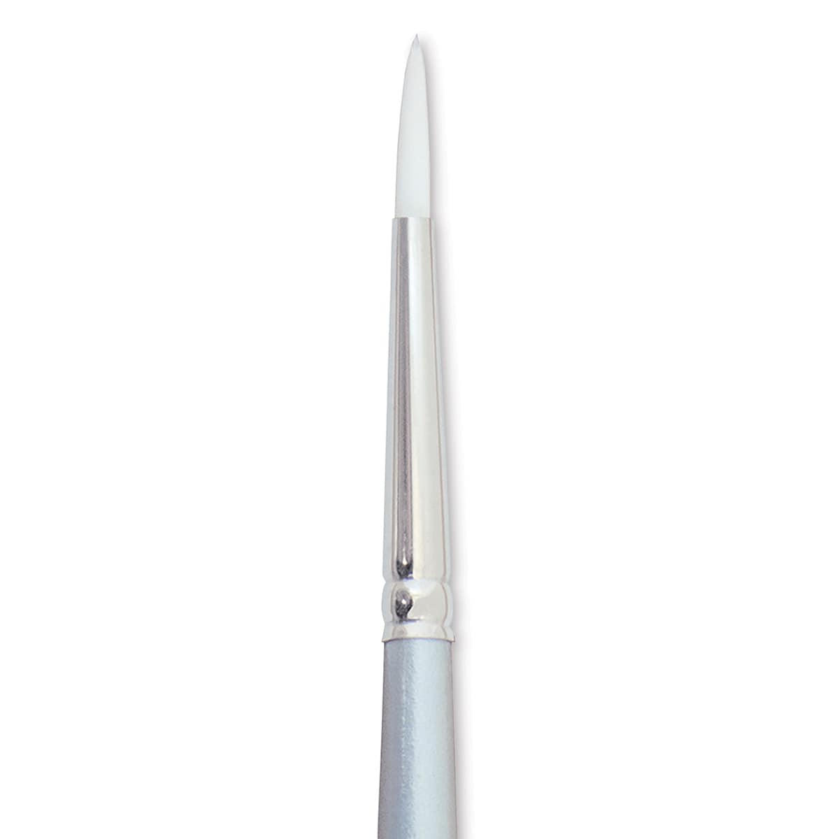 Silver Brush Silverwhite Synthetic Brush - Round, Short Handle, Size 4 close up