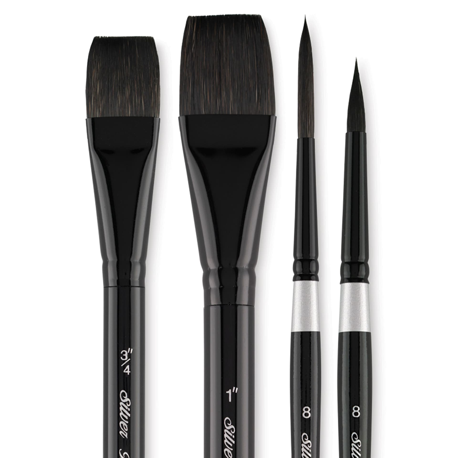Silver Brush Black Velvet Watercolor Brush Set - Pro, Set of 4