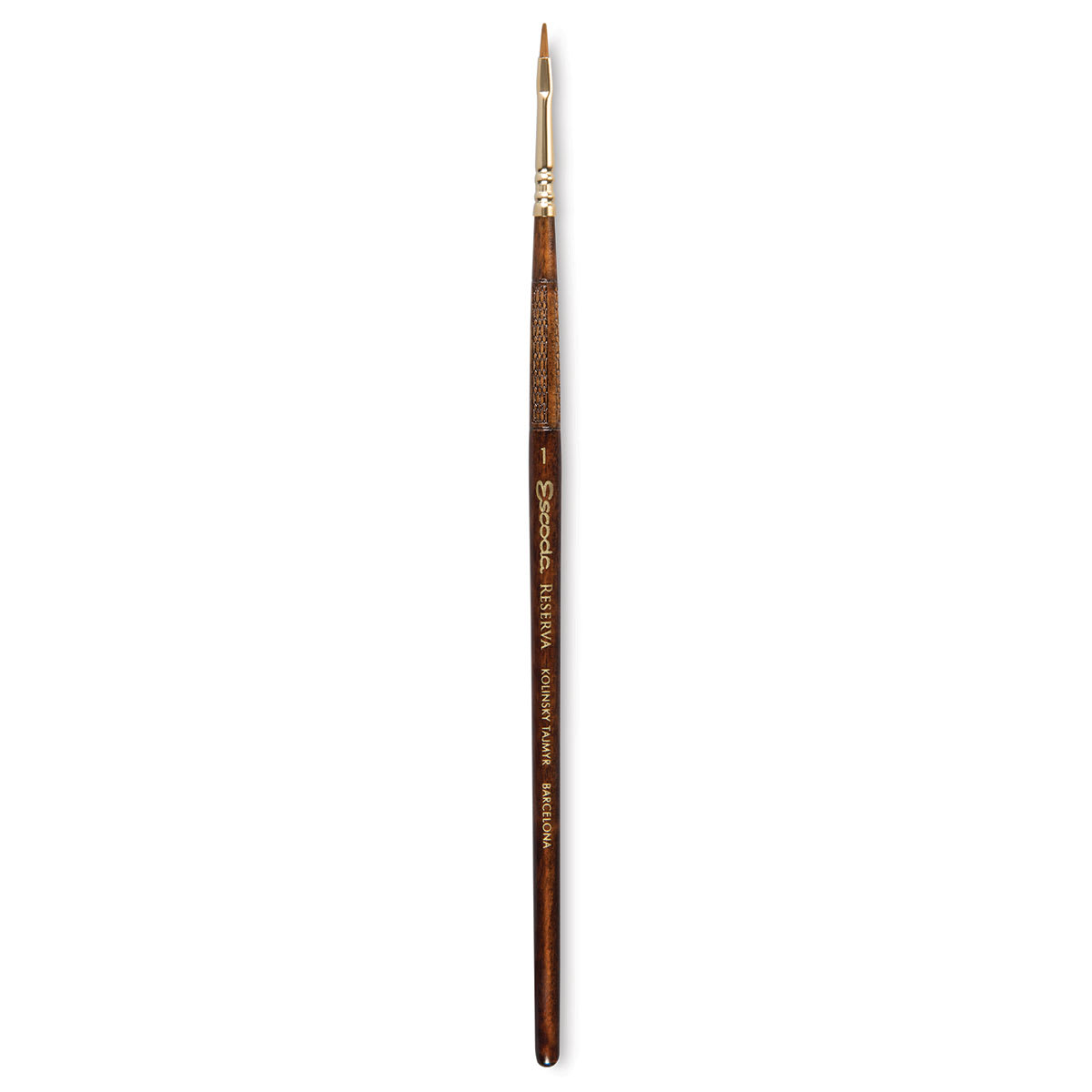 Escoda Reserva Kolinsky-Tajmyr Sable Brush - Bright, Short Handle, Size 1 (full length)