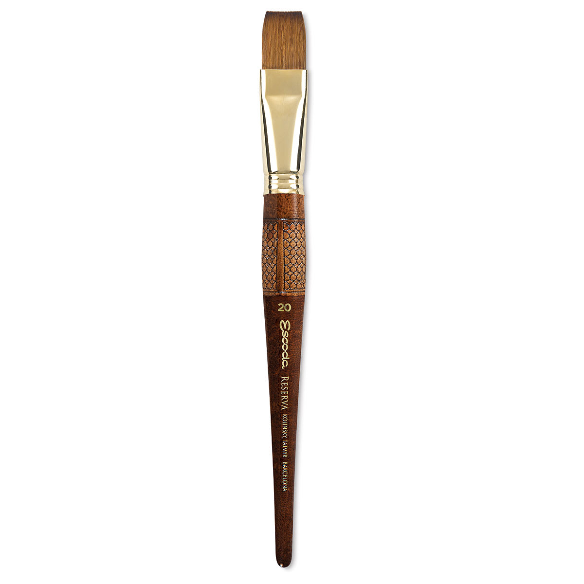 Escoda Reserva Kolinsky-Tajmyr Sable Brush - Bright, Short Handle, Size 20 (full length)