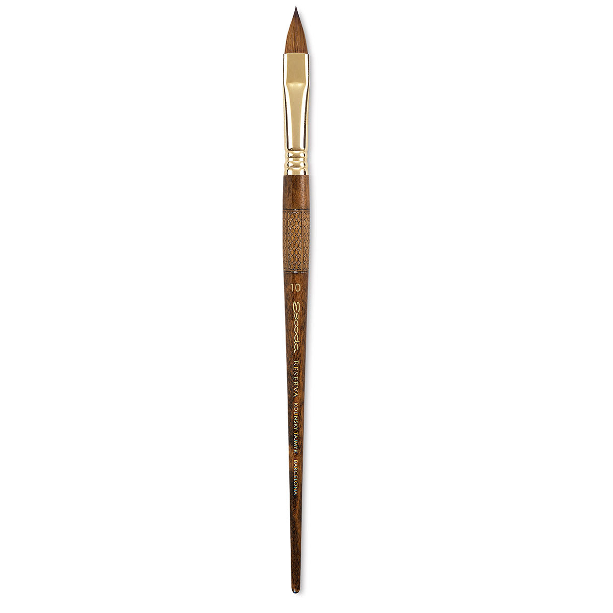 Escoda Reserva Kolinsky-Tajmyr Sable Brush - Filbert, Short Handle, Size 10 Escoda Reserva Kolinsky-Tajmyr Sable Brush - Filbert, Short Handle, Size 10