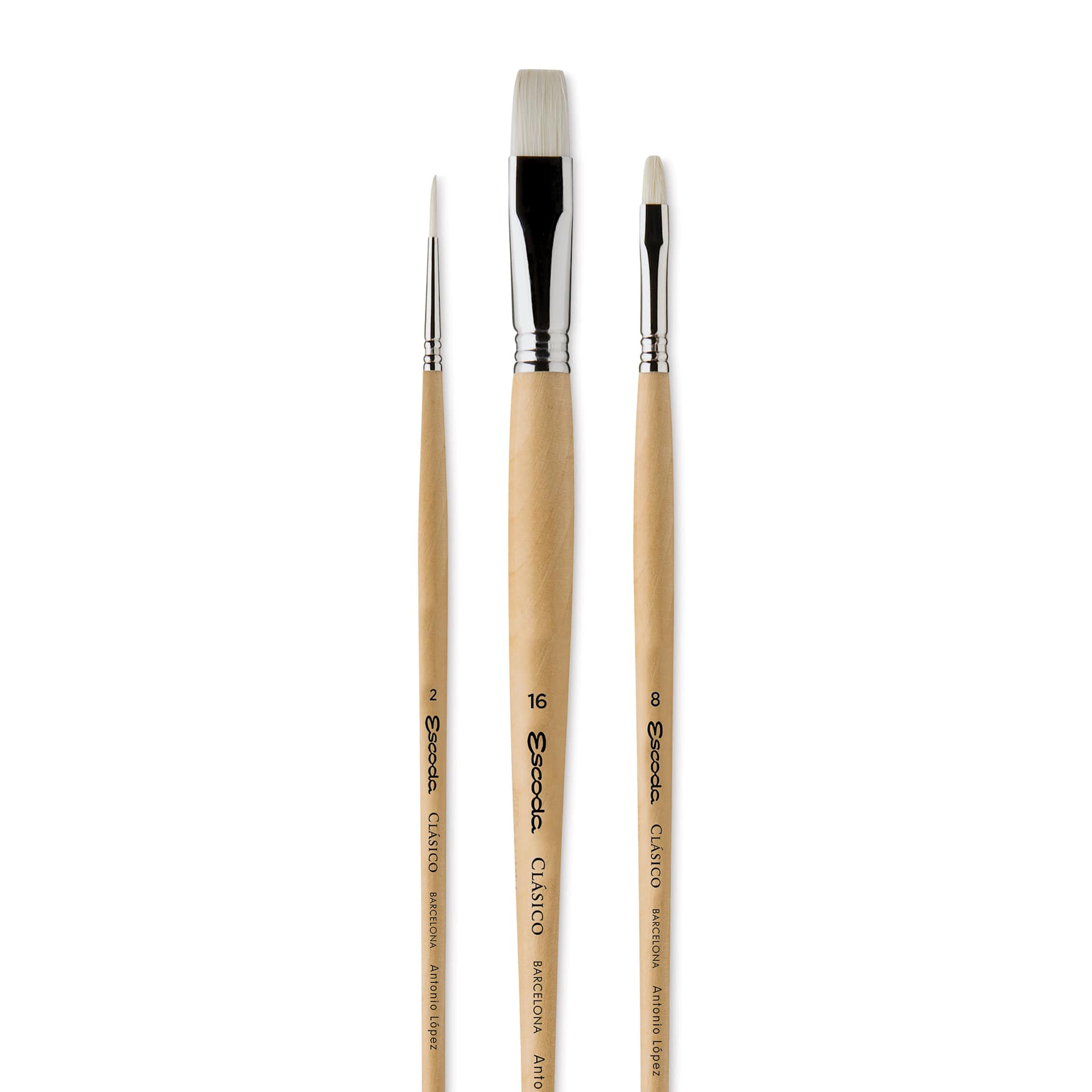 Escoda Signature Brush Set - Antonio Lopez Garcia, brushes out of the packaging