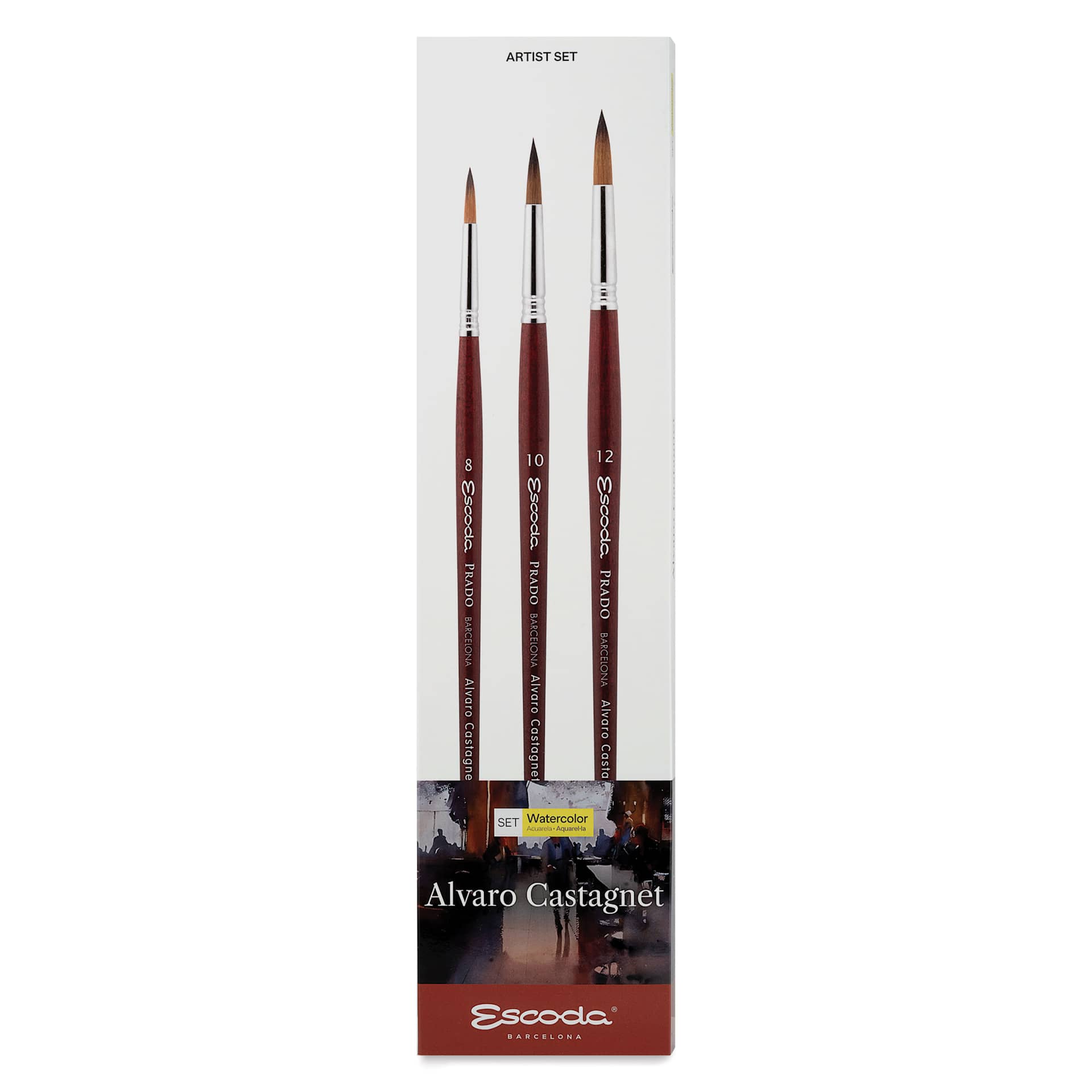 Escoda Signature Brush Set - Alvaro Castagnet, front of the packaging