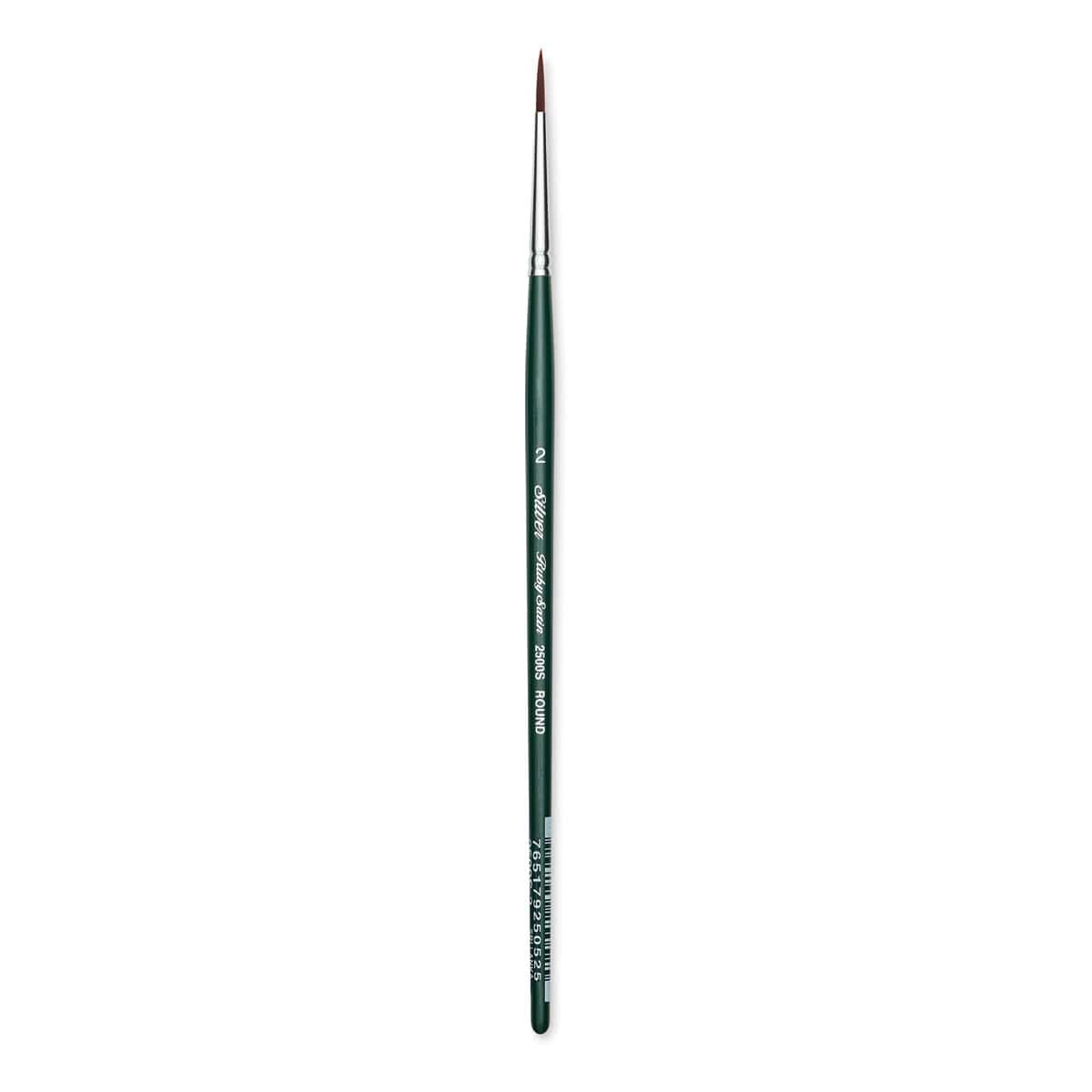 Silver Brush Ruby Satin Synthetic Brush - Round, Size 2, Short Handle