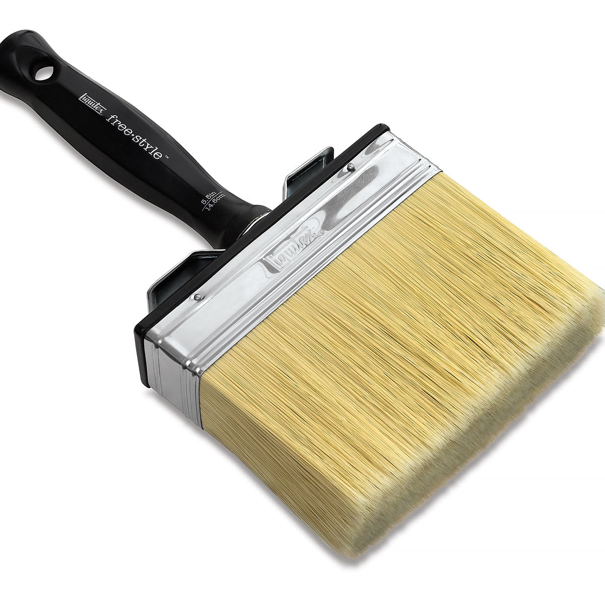 Liquitex Freestyle Large Scale Brush - Giant, Short Handle, 5" brush shown at angle