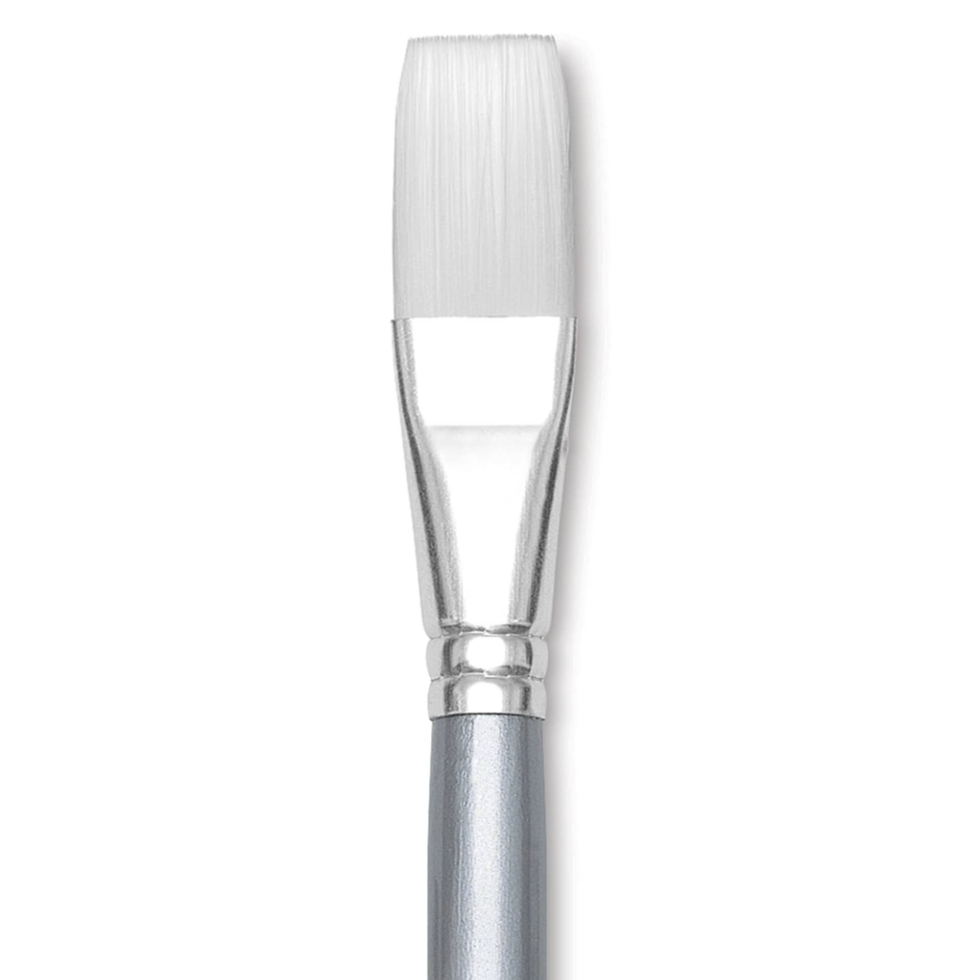 Liquitex Basics Synthetic Brush - Flat, Long Handle, Size 12, close-up