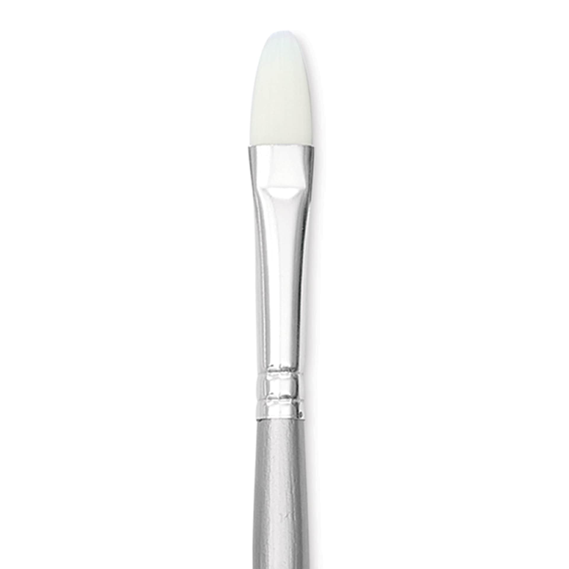 Liquitex Basics Synthetic Brush - Filbert, Long Handle, Size 4, close-up