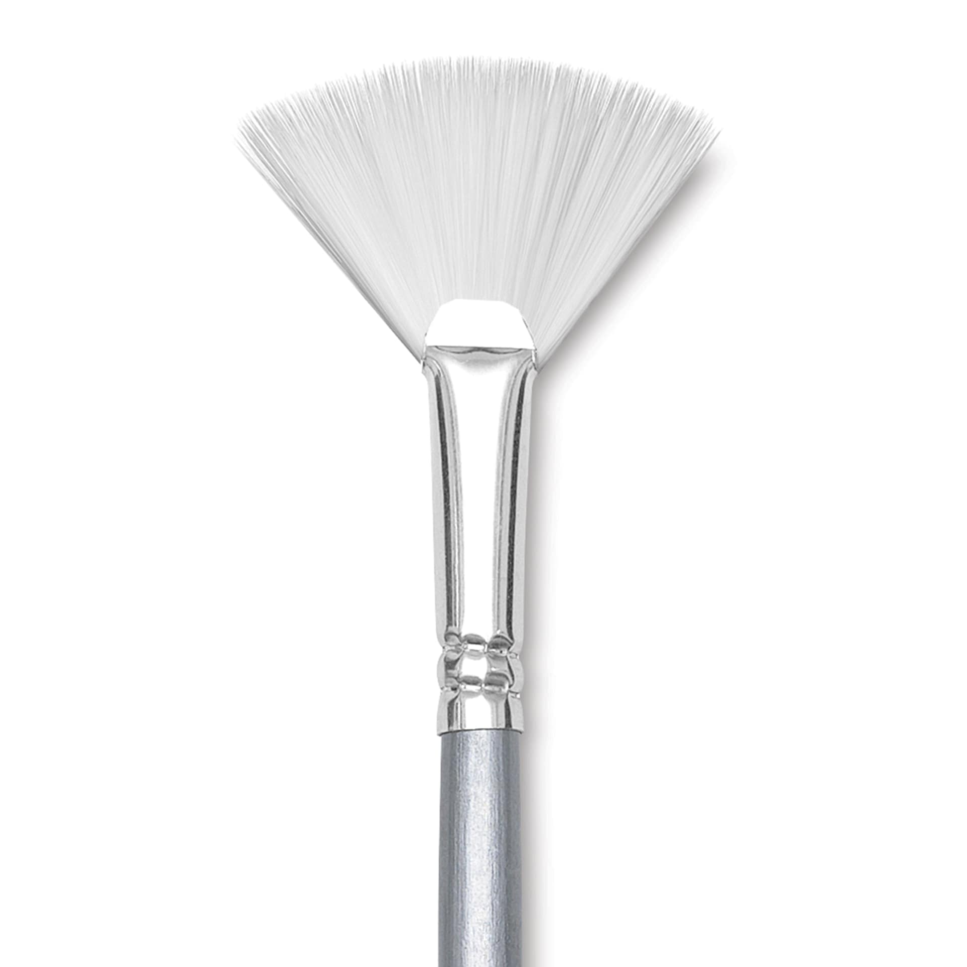 Liquitex Basics Synthetic Brush - Fan, Long Handle, Size 8, close-up