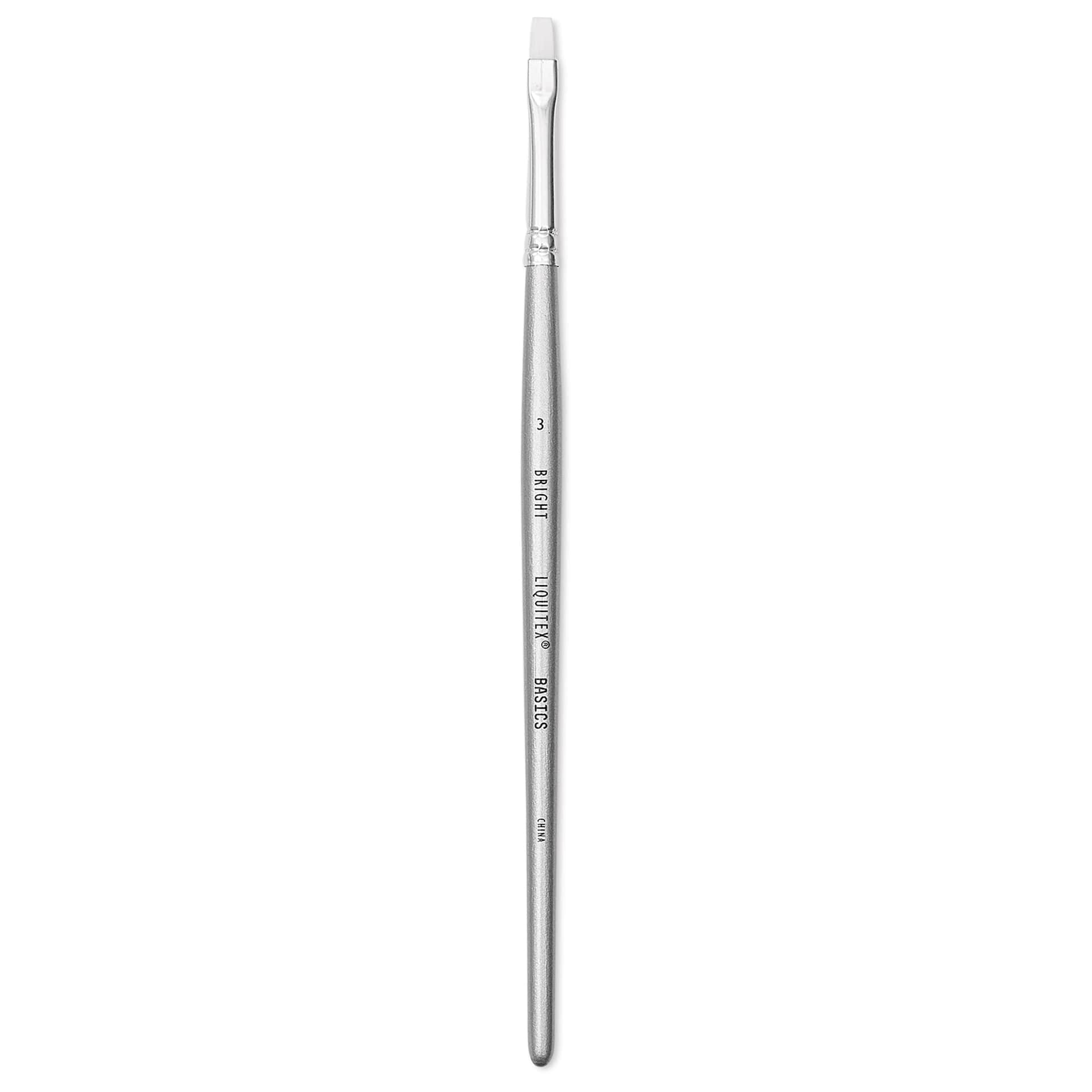 Liquitex Basics Synthetic Brush - Bright, Long Handle, Size 3