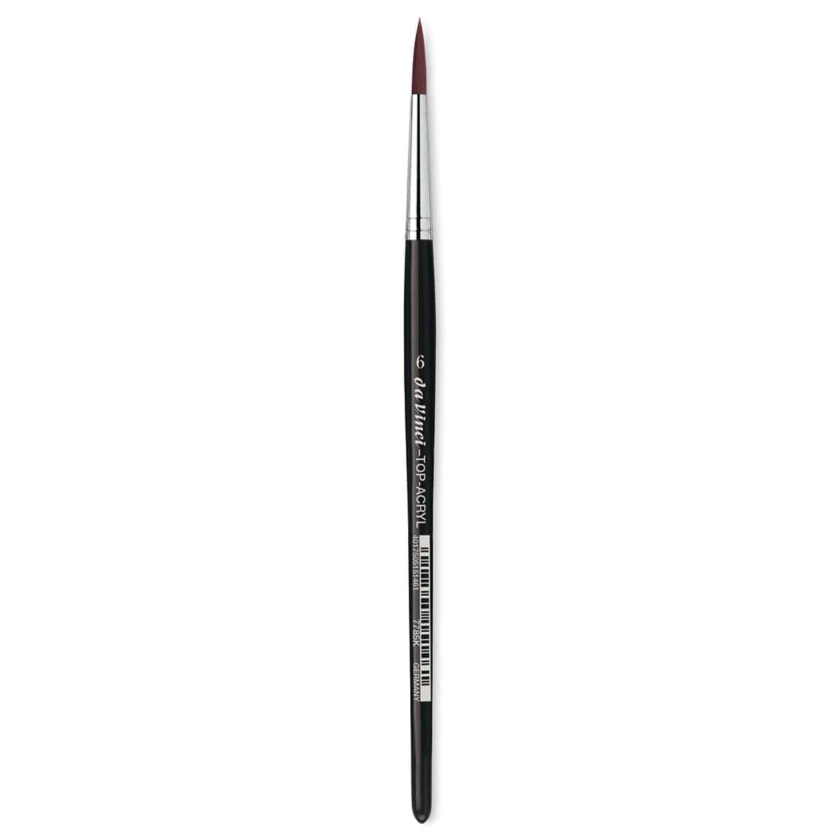 Da Vinci Top Acryl Synthetic Brush - Round, Short Handle, Size 6