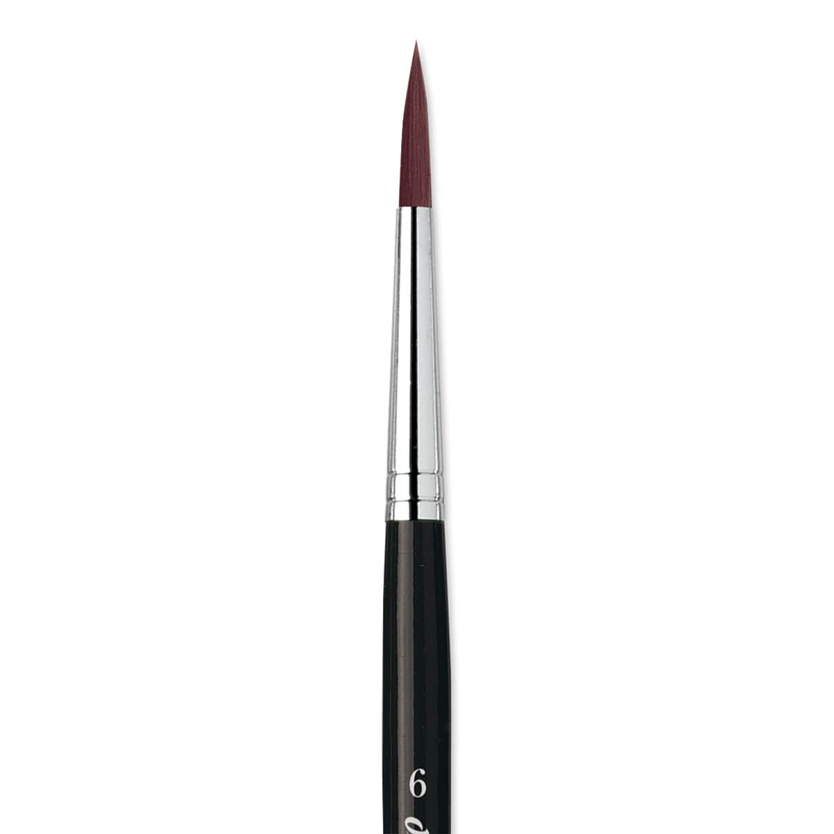 Da Vinci Top Acryl Synthetic Brush - Round, Short Handle, Size 6 close up