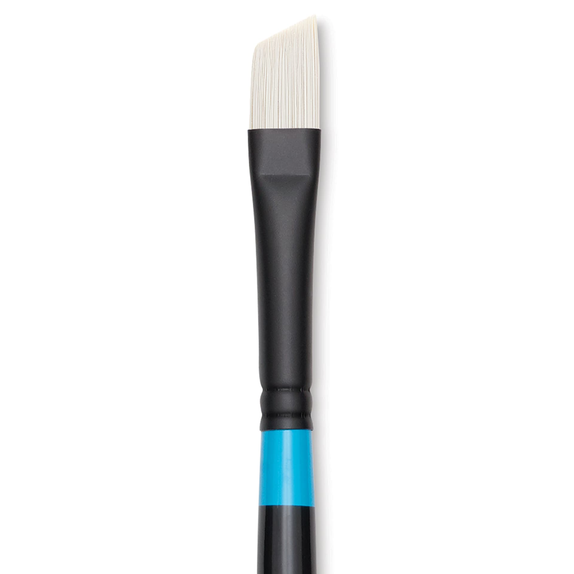 Princeton Series 6500 Aspen Synthetic Brush - Angle Bright, Size 6, Long Handle, close-up