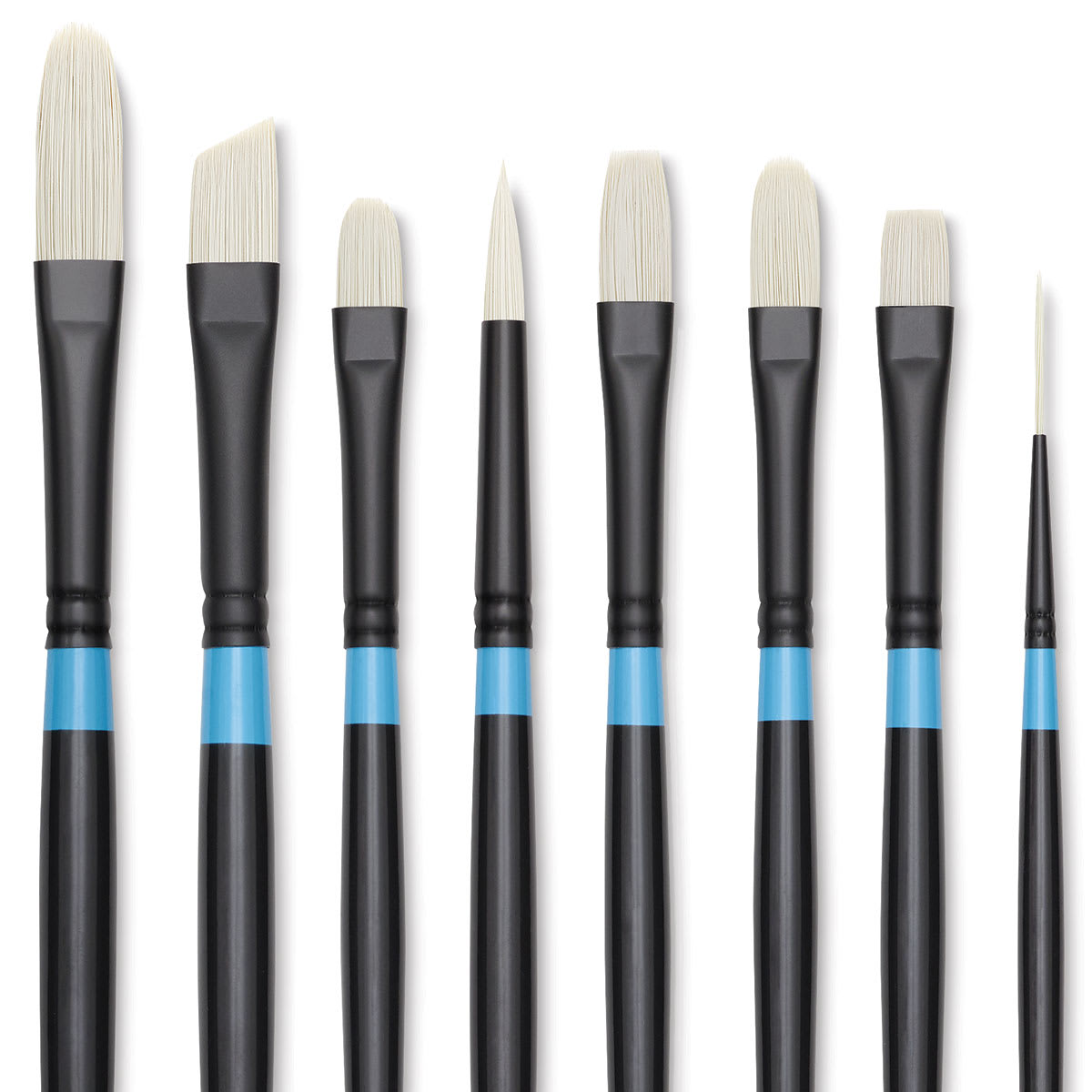 Princeton Aspen Series 6500 Synthetic Brushes - Closeup of 8 assorted styles Princeton Aspen Series 6500 Synthetic Brushes - Closeup of 8 assorted styles