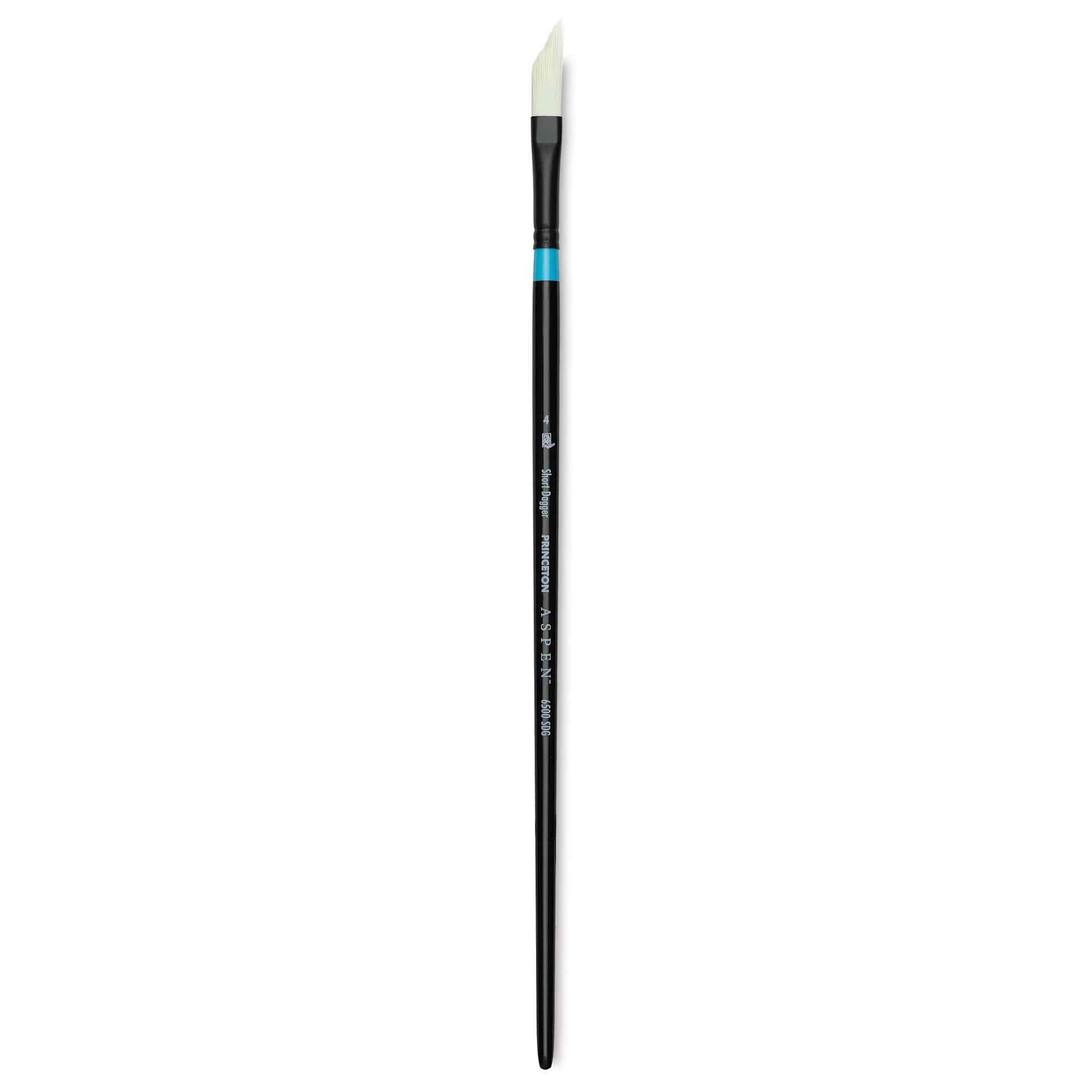 Princeton Series 6500 Aspen Synthetic Brush - Size 4, Short Dagger, Long Handle