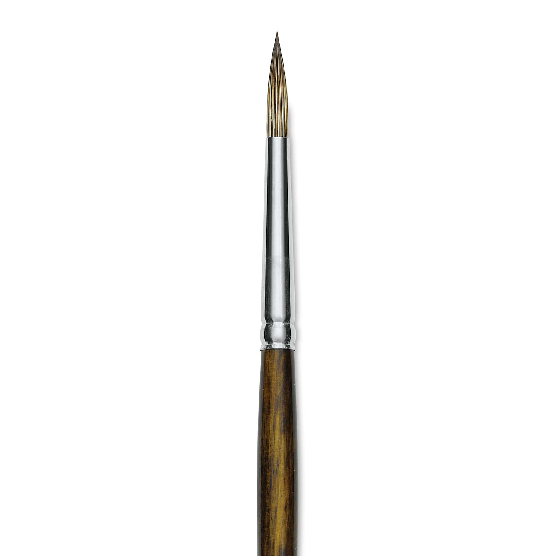 Silver Brush Monza Synthetic Mongoose Artist Brush - Long Handle, Round, Size 6 (close up)
