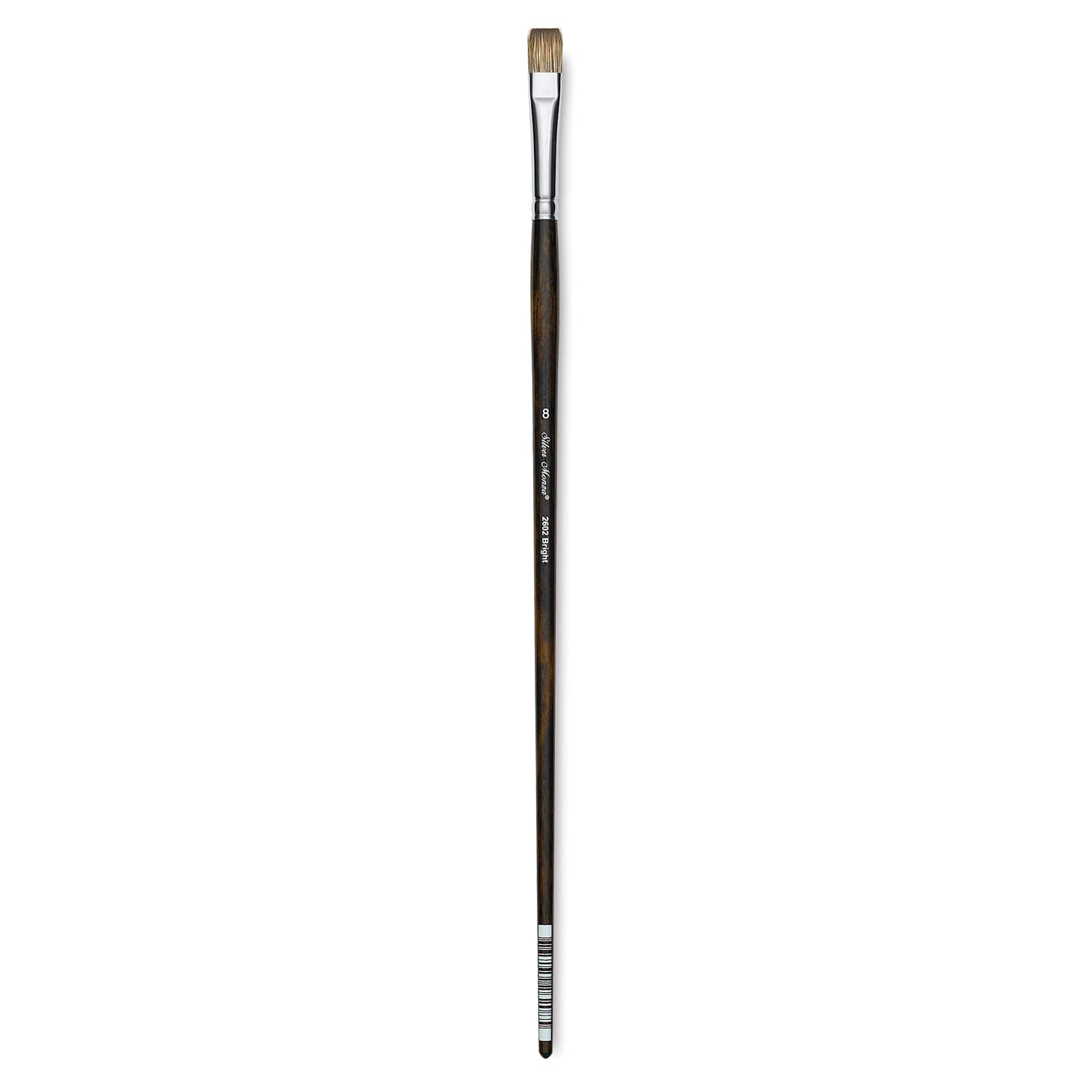 Silver Brush Monza Synthetic Mongoose Artist Brush - Long Handle, Bright, Size 8