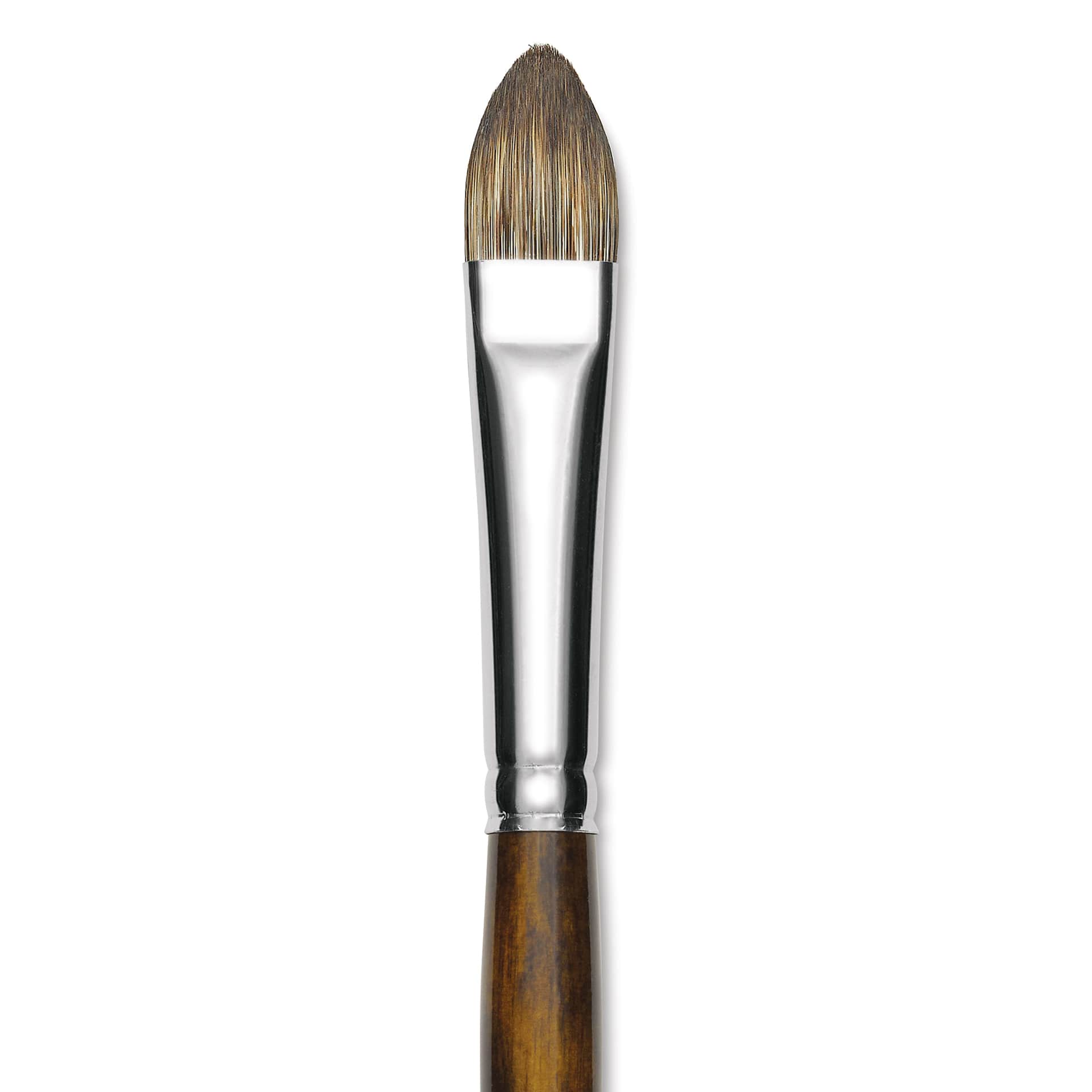 Silver Brush Monza Synthetic Mongoose Artist Brush - Long Handle, Cat's Tongue, Size 8 (close up)