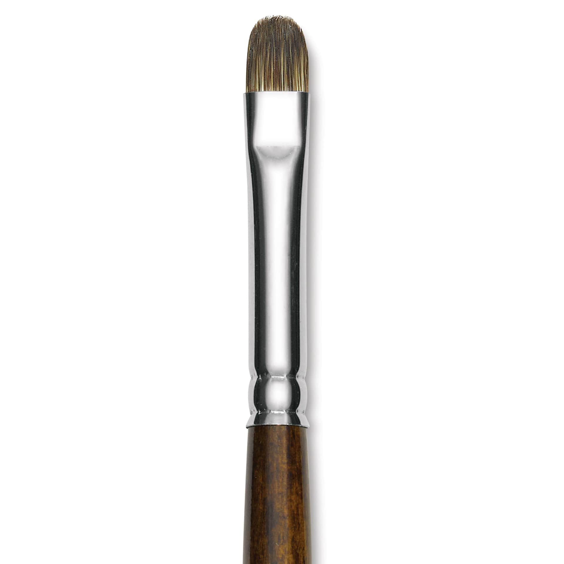 Silver Brush Monza Synthetic Mongoose Artist Brush - Long Handle, Short Filbert, Size 6 (close up)