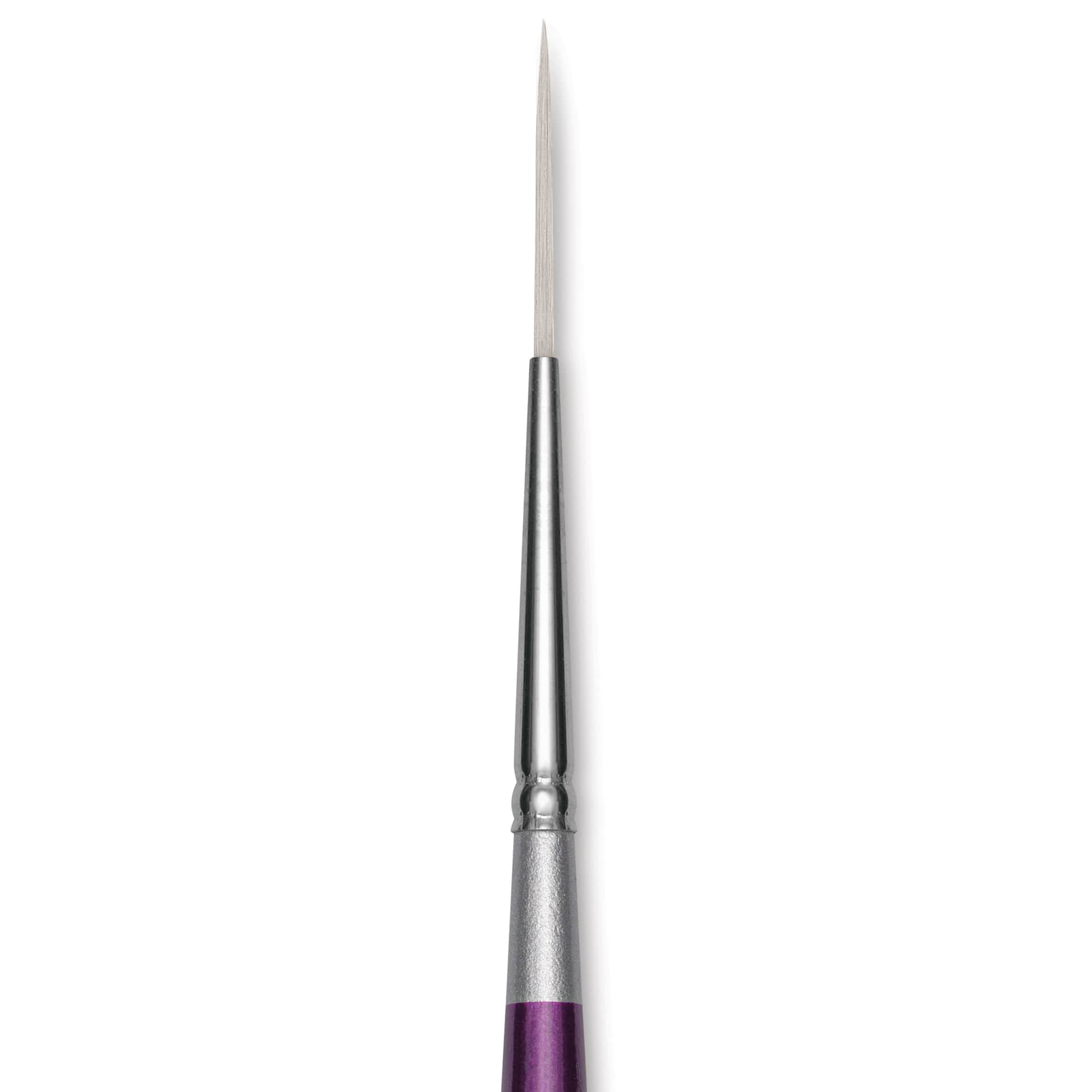 Silver Brush Silver Silk 88 Synthetic Brush - Short Handle, Script Liner, Size 0, close-up