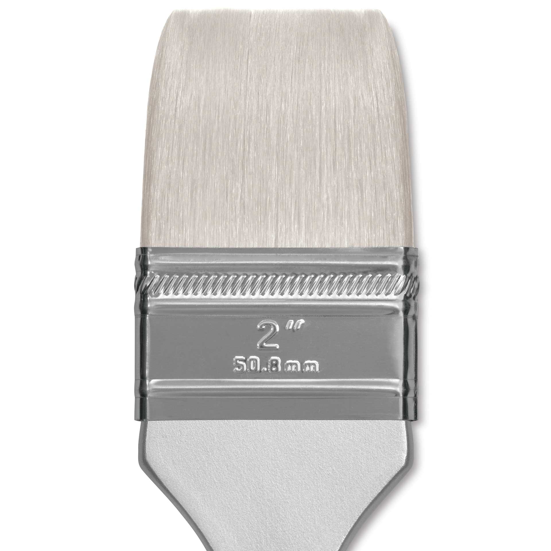 Silver Brush Silver Silk 88 Synthetic Brush - Short Handle, Wide Wash, Size 2", close-up