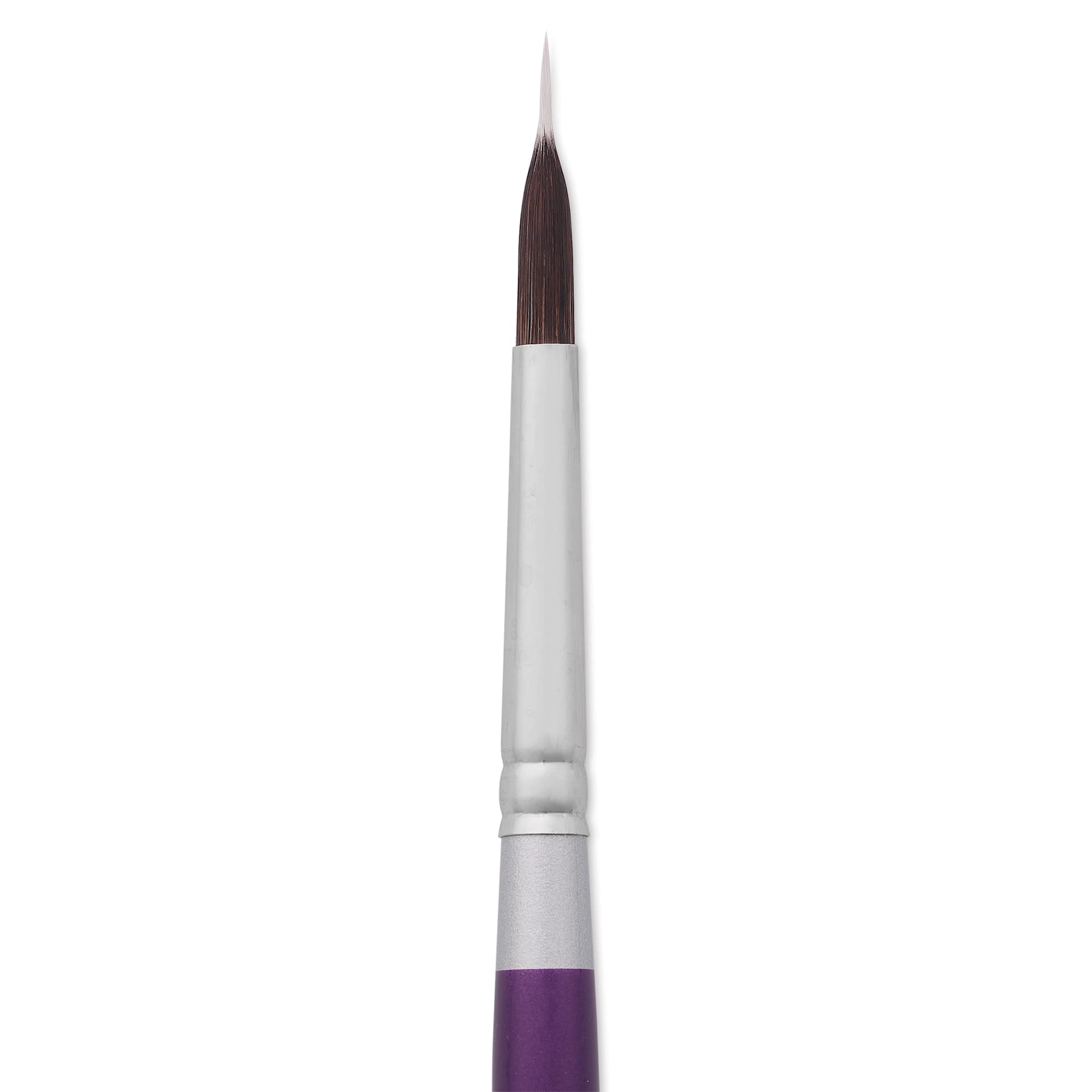 Silver Brush Silver Silk 88 Synthetic Brush - Short Handle, Needle Point Liner, Size 6, close-up