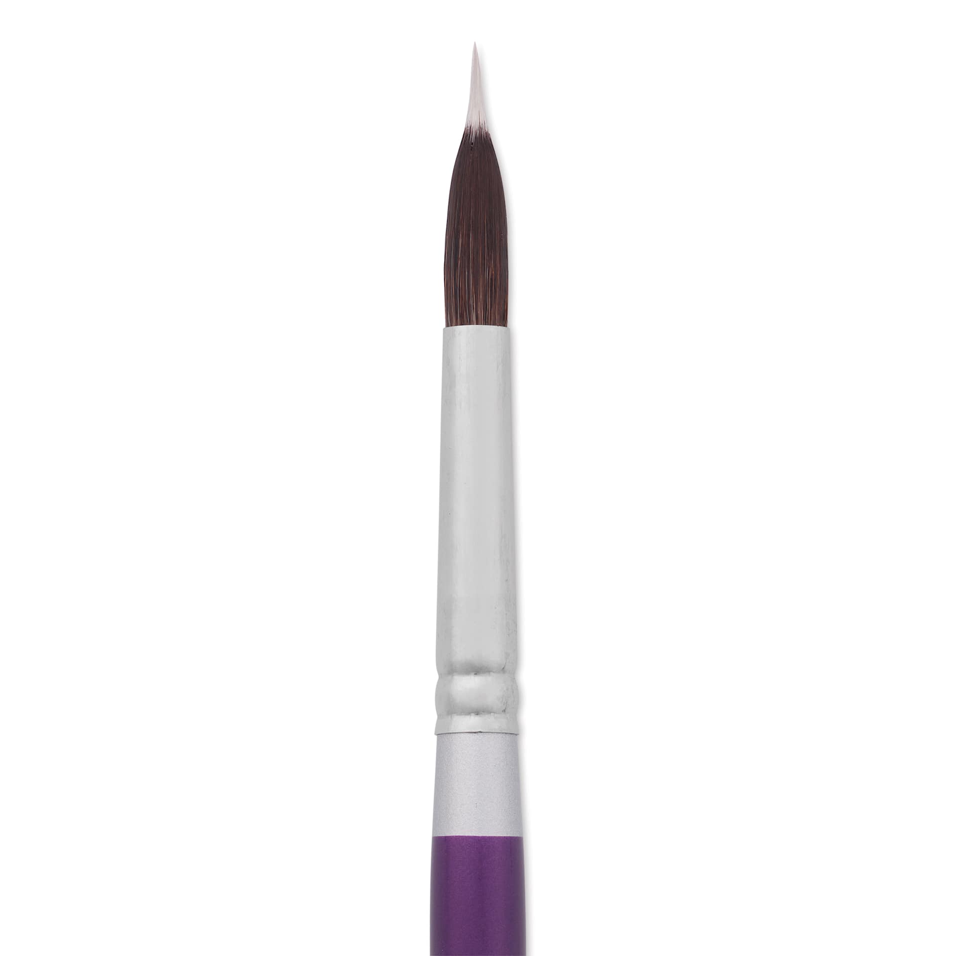 Silver Brush Silver Silk 88 Synthetic Brush - Short Handle, Needle Point Liner, Size 10, close-up