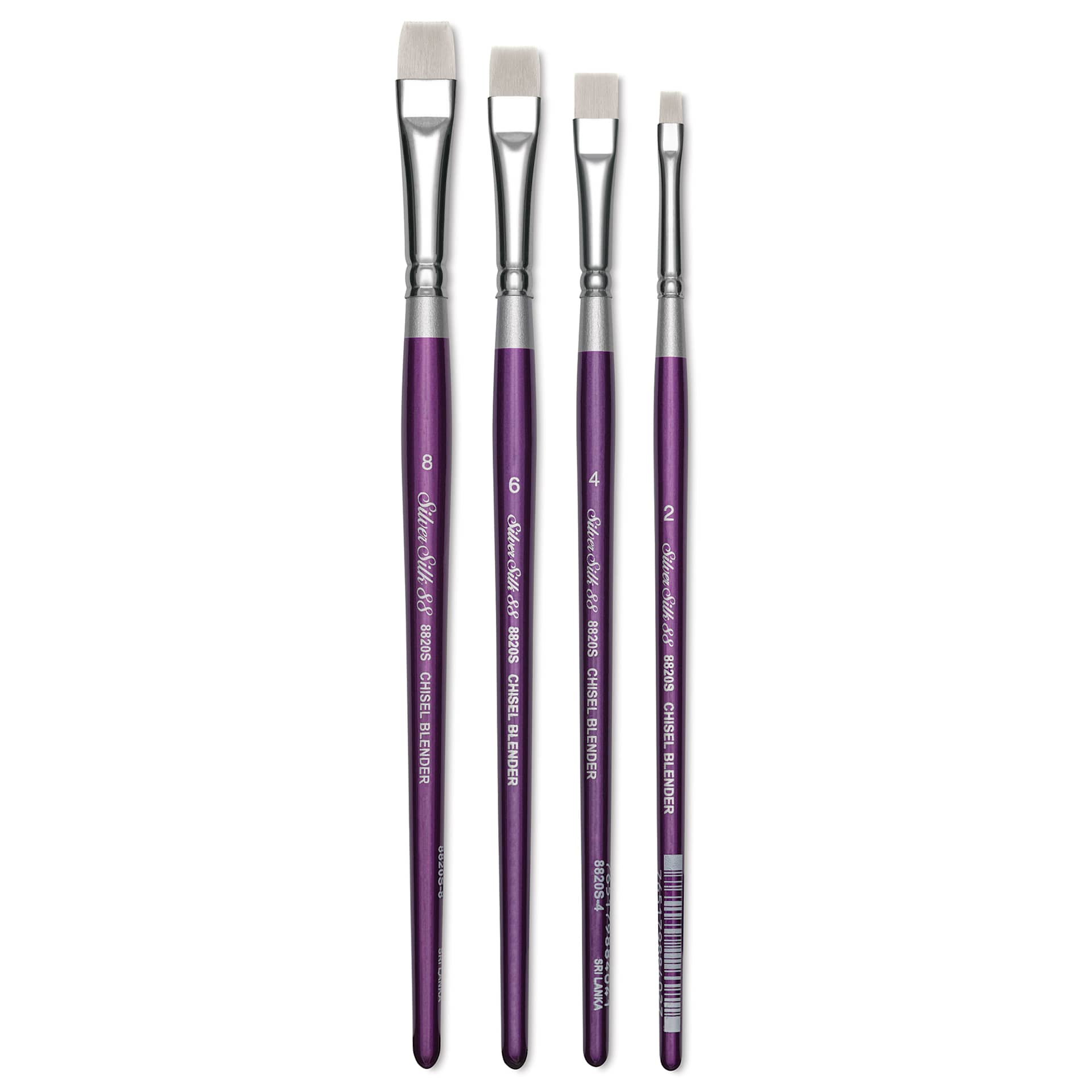 Silver Brush Silver Silk 88 Synthetic Chisel Blender Brushes