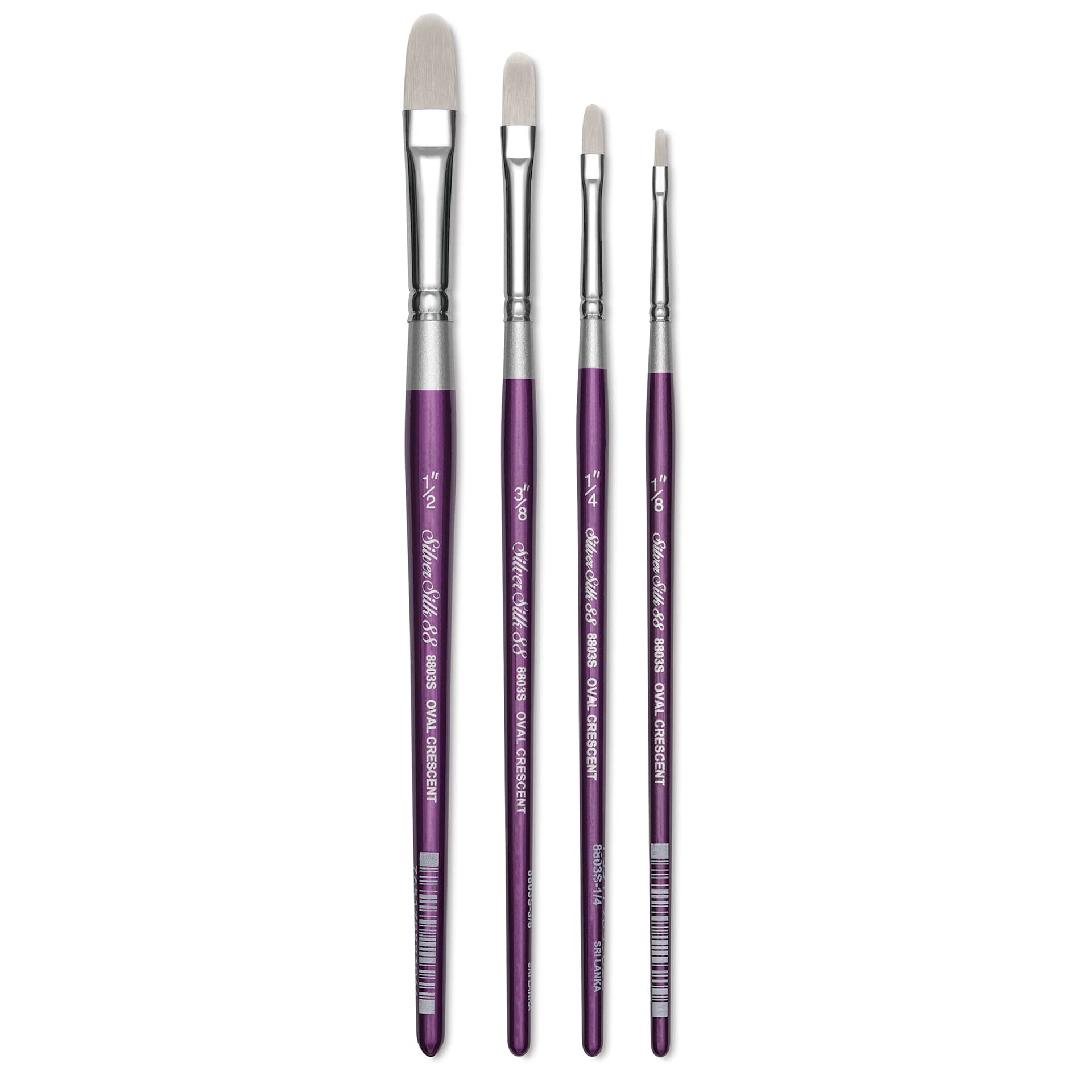 Silver Brush Silver Silk 88 Synthetic Oval Crescent Brushes